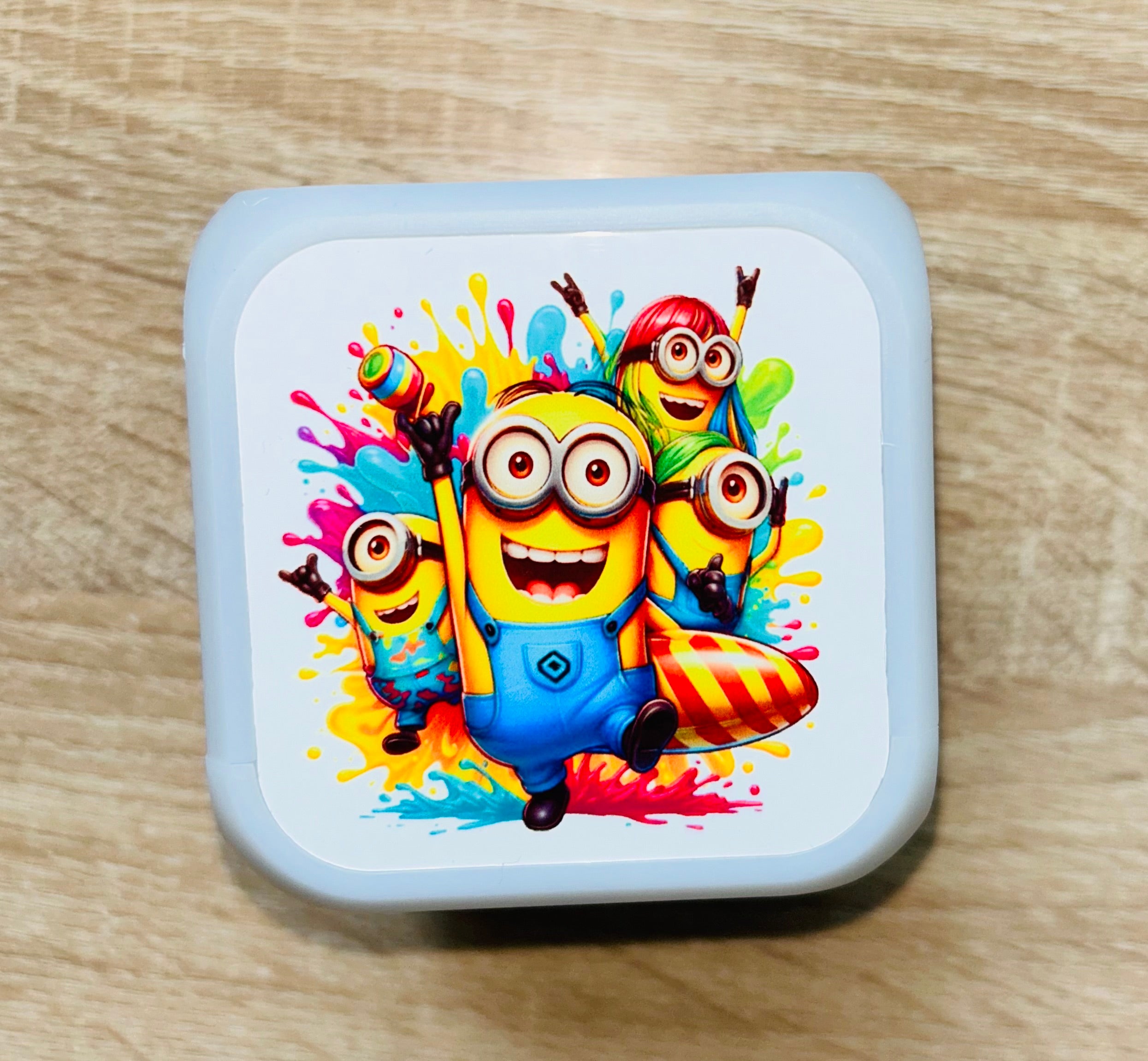 Character/Minions Design Personalised LED Cube Digital Alarm Clock - Colour Changing/Great Gift Idea