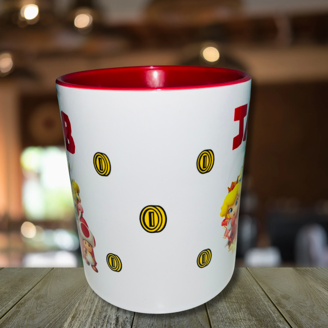 Character/Super Mario Themed Design Personalised Mug, Custom Mug, Customised Coffee Cup, Gift for Friend, Bridesmaid Gift, Tea Lover Gift, Birthday Gift