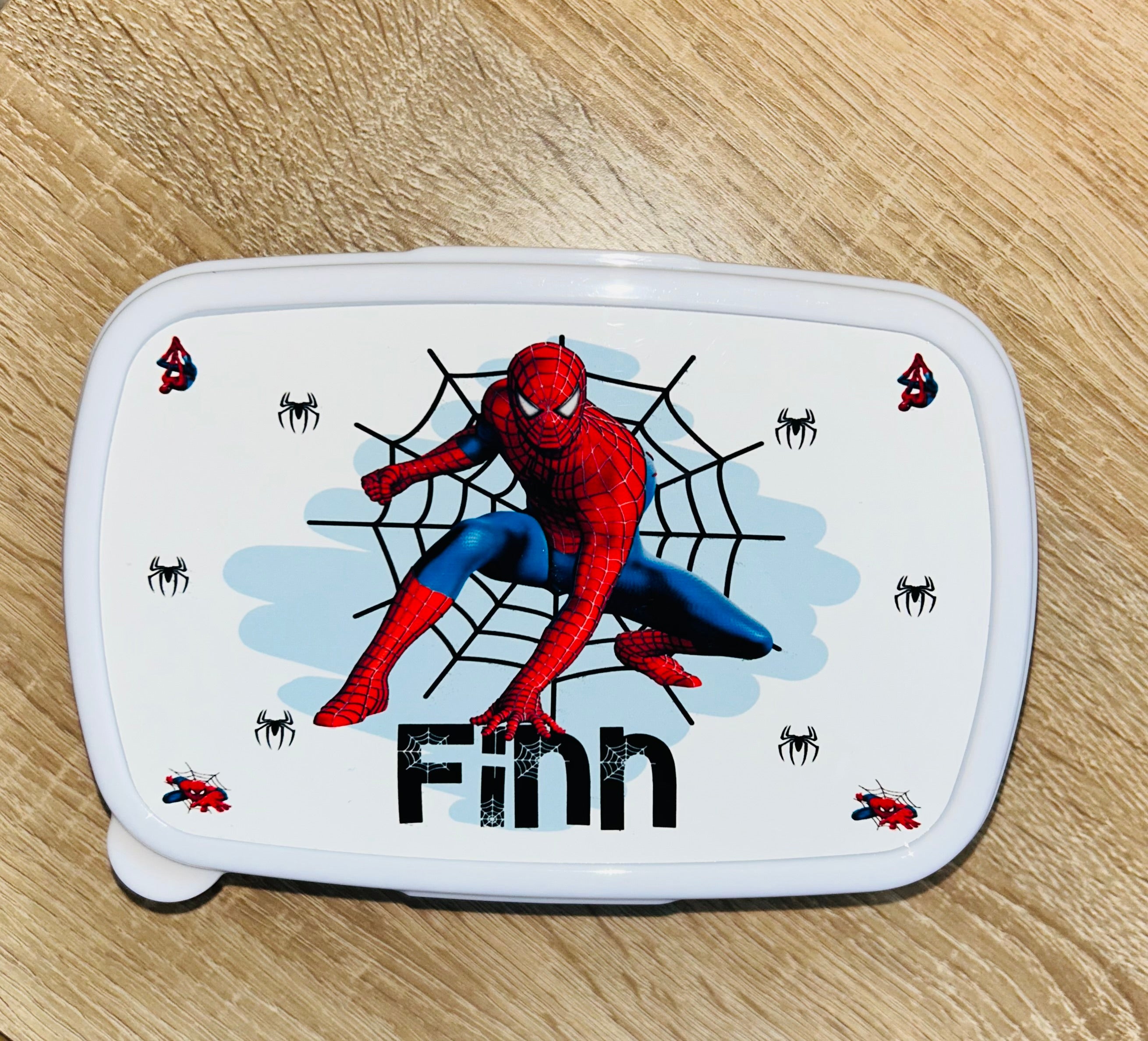 Spiderman Personalised Snack/Lunch Box - Kids Snack Box - Girls Lunch Box - Snack Tub - Boys Lunch Box School Lunch Bag, Back to School