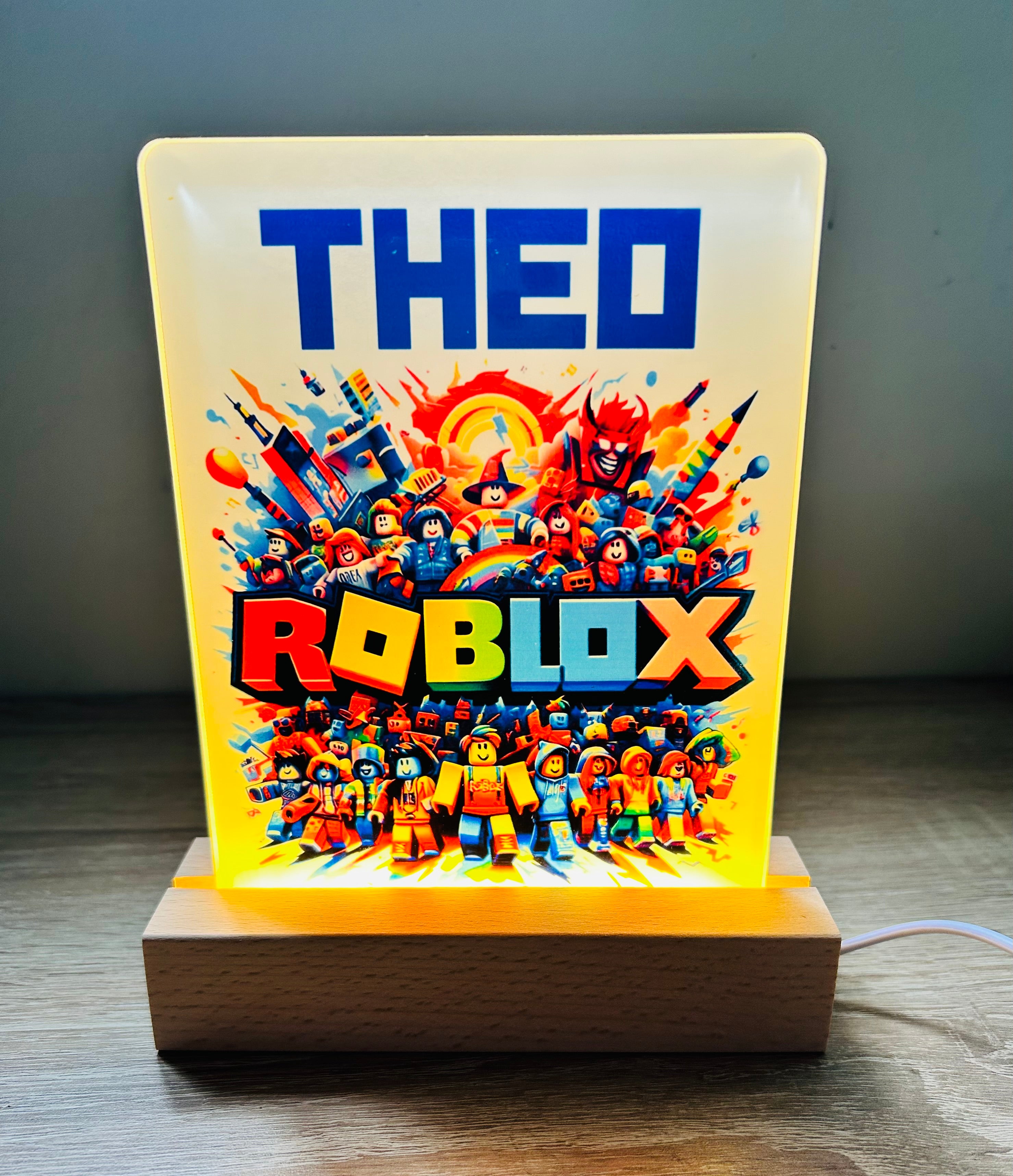 Gaming Themed Sub LED Night Light - Comes Fully Personalised. Unique Gift Idea.  Perfect for Bedroom. Christmas/Birthday Gift.