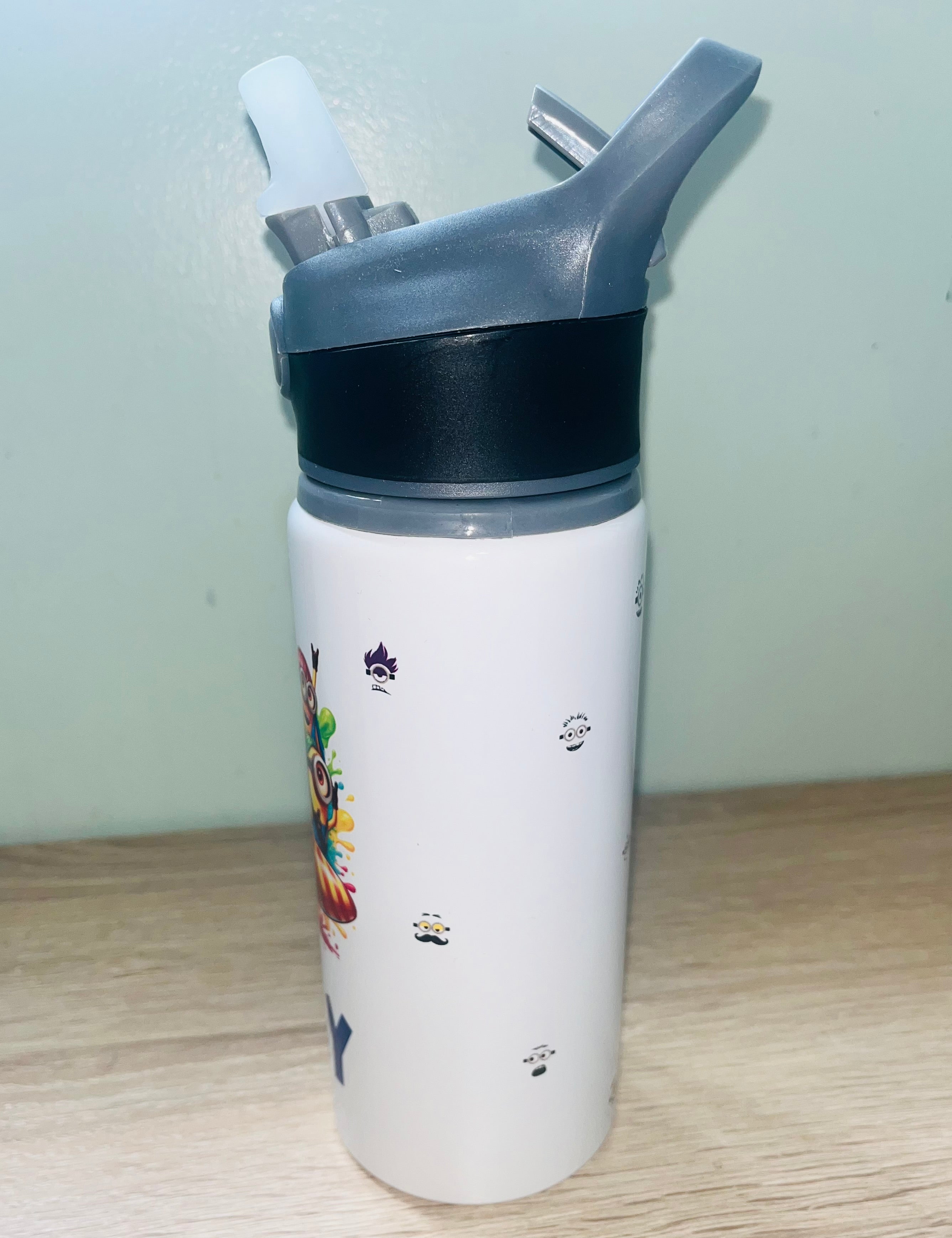 Character/Minions Themed Personalised 600ml Aluminium Water Bottles - made with your favourite characters! School Water Bottle, Summer Ready.