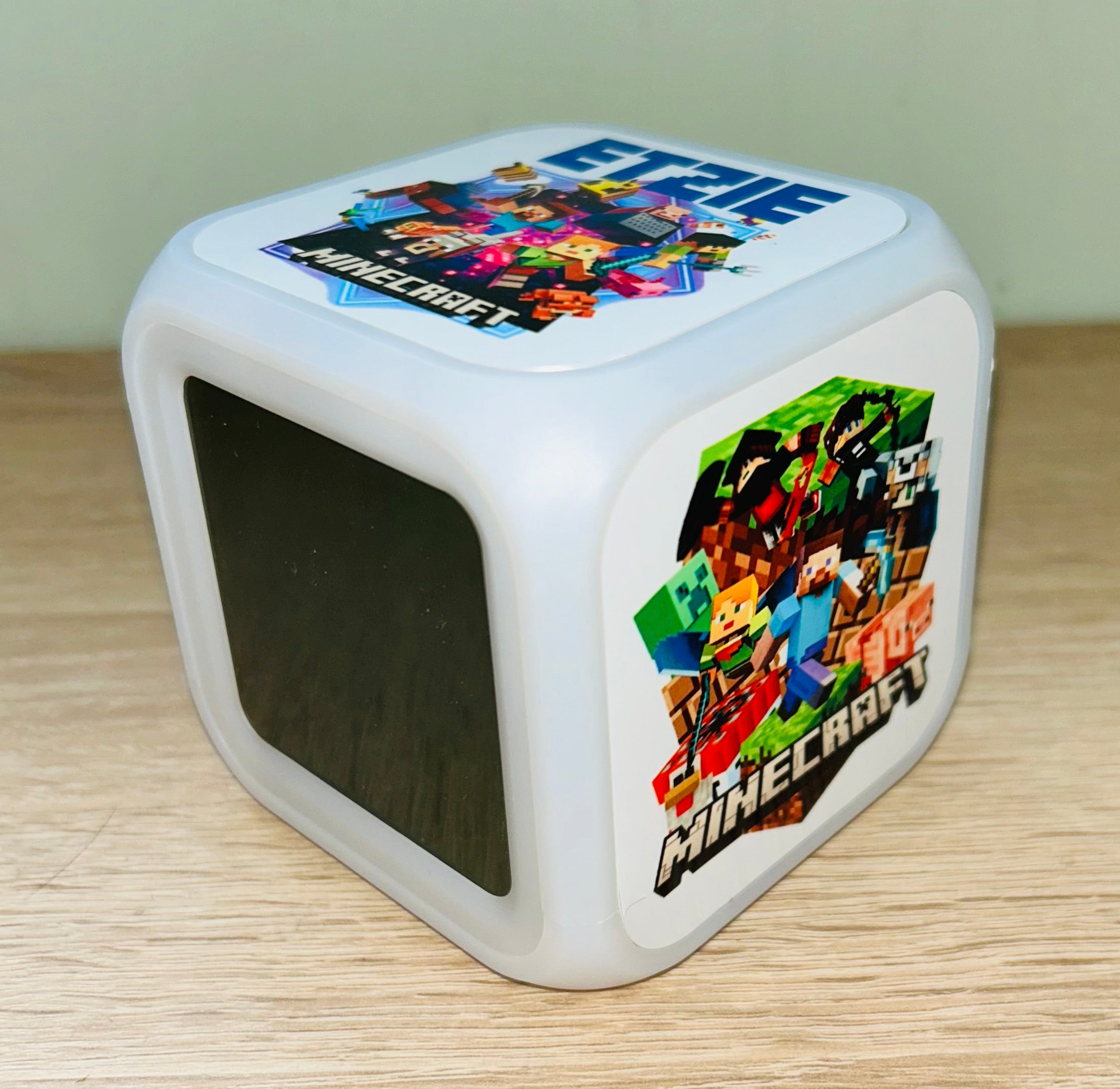 Gaming Design Personalised LED Cube Digital Alarm Clock - Colour Changing/Great Gift Idea