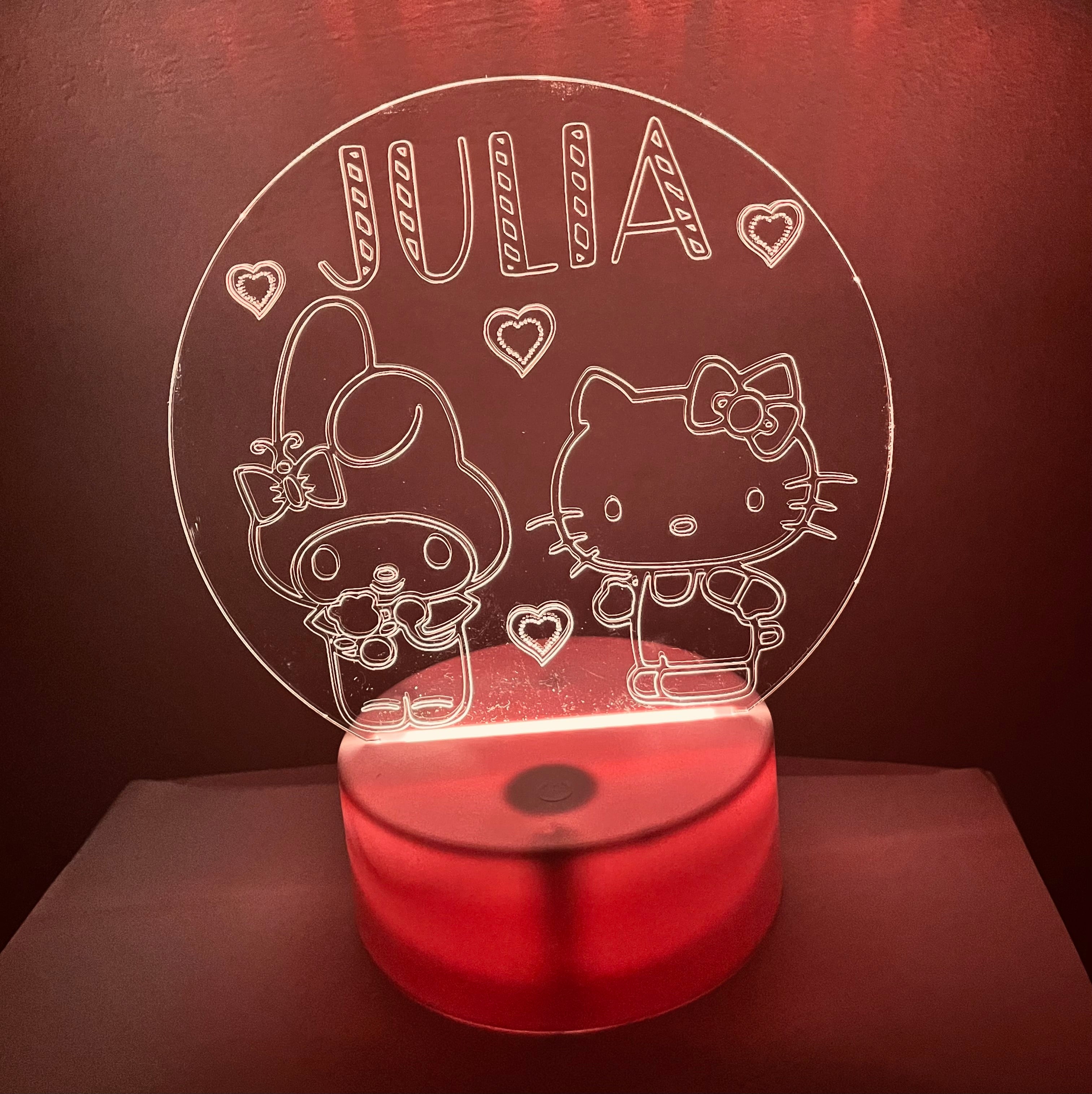Cute Character Themed LED Night Light - Comes Fully Personalised. Unique Gift Idea