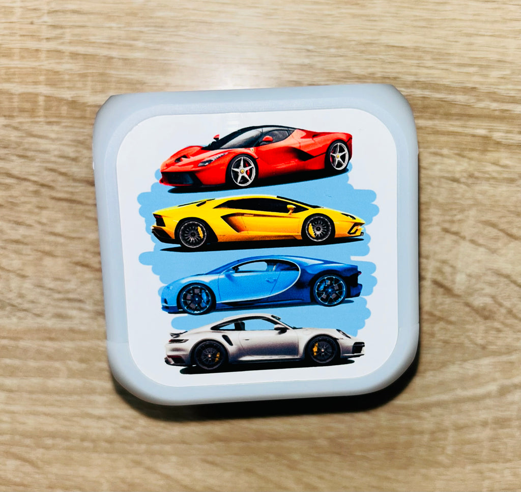 Super cars Design Personalised LED Cube Digital Alarm Clock - Colour Changing/Great Gift Idea