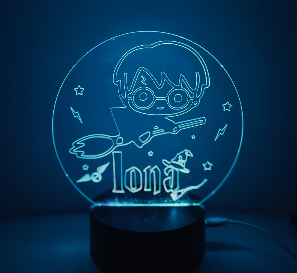 Wizard Themed LED Night Light - Comes Fully Personalised. Unique Gift Idea