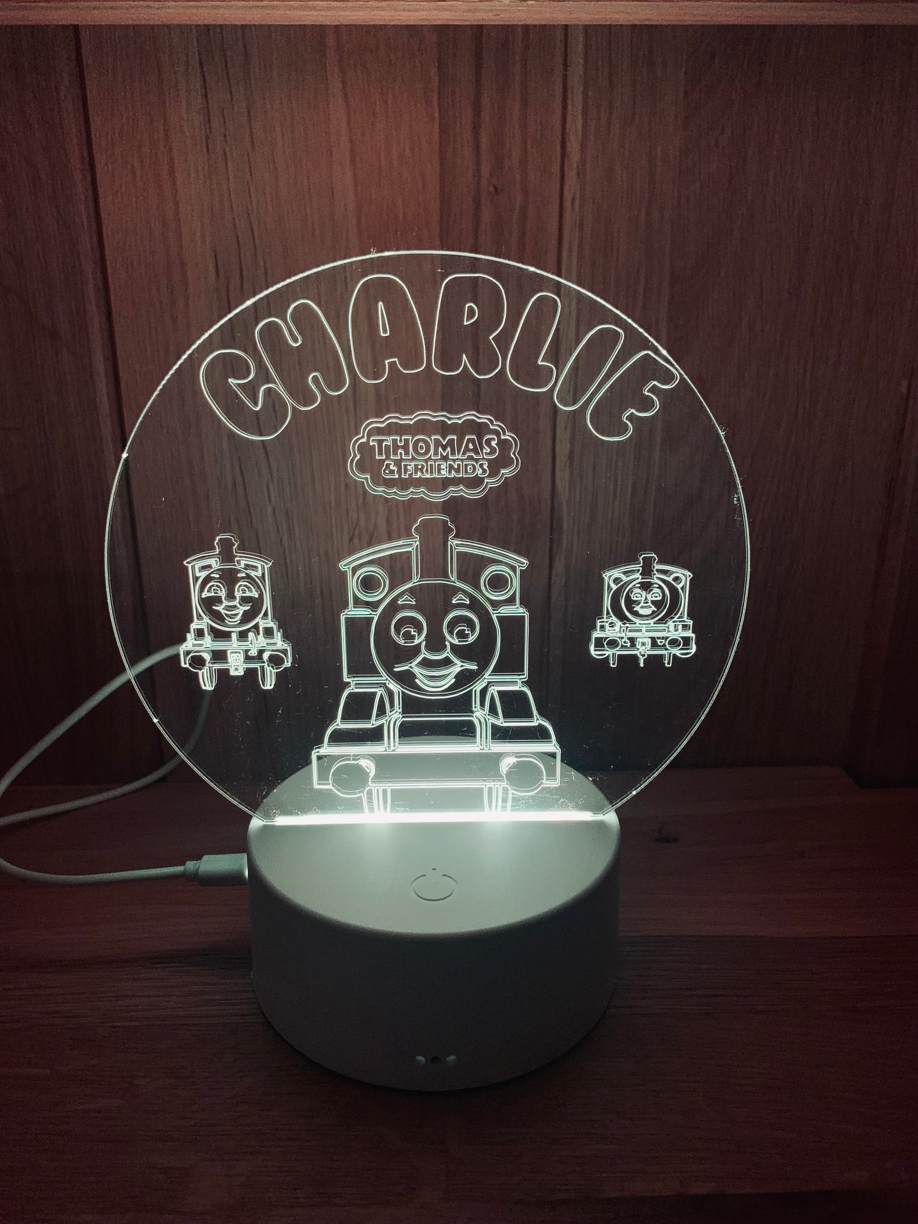 Character/Thomas Themed LED Night Light - Comes Fully Personalised. Unique Gift Idea