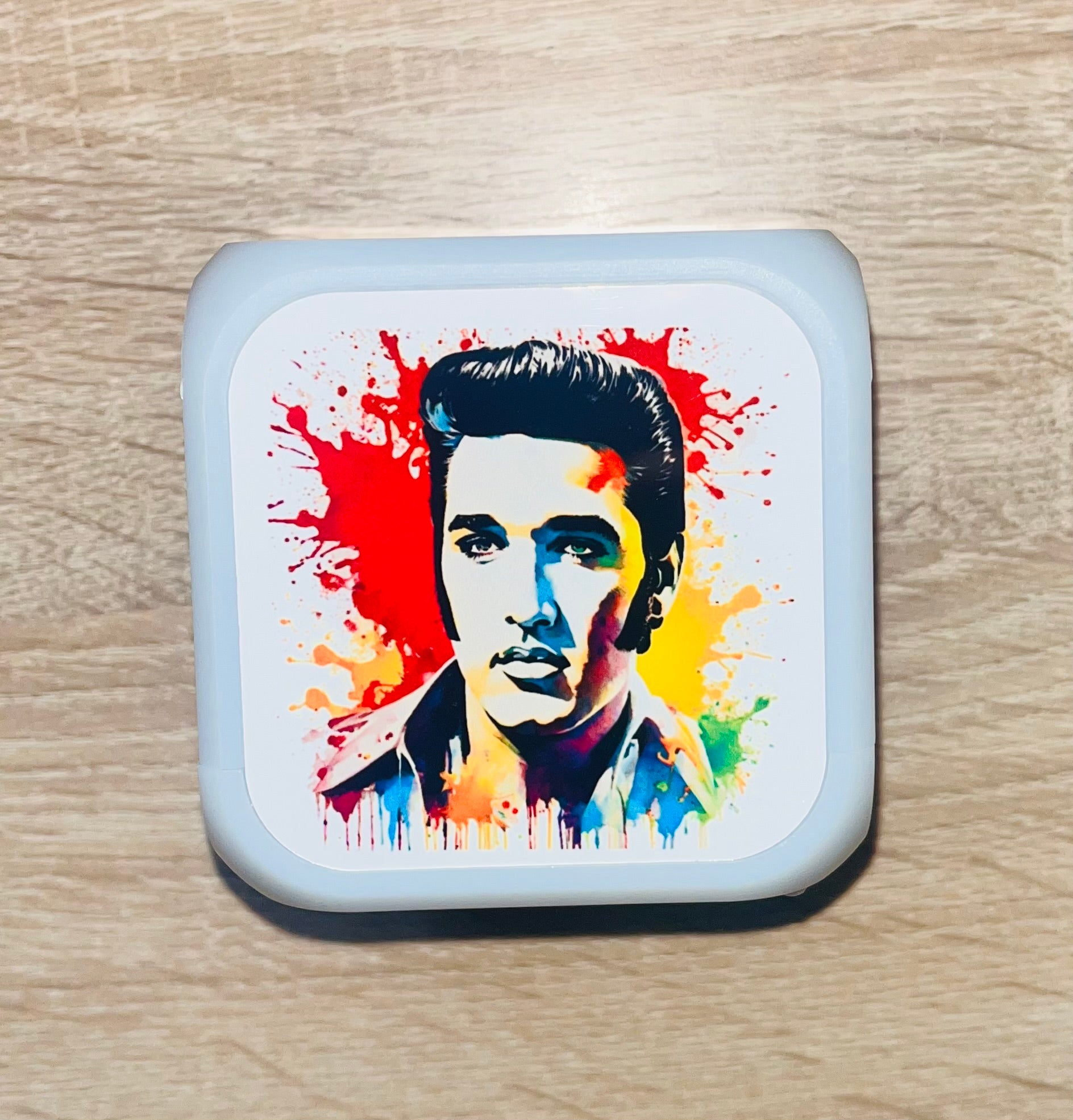 Elvis/Music Design Personalised LED Cube Digital Alarm Clock - Colour Changing/Great Gift Idea
