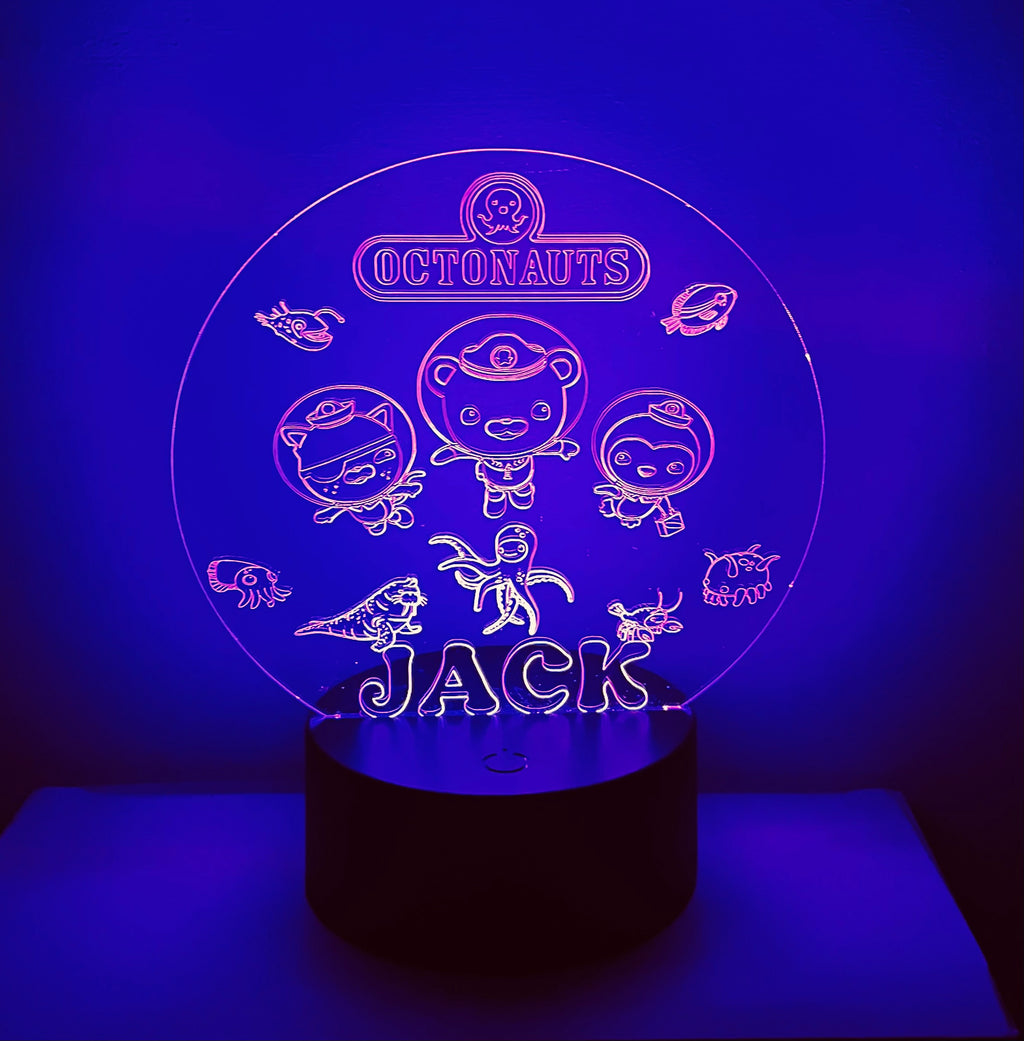 Character /Octonauts Themed LED Night Light - Comes Fully Personalised. Unique Gift Idea