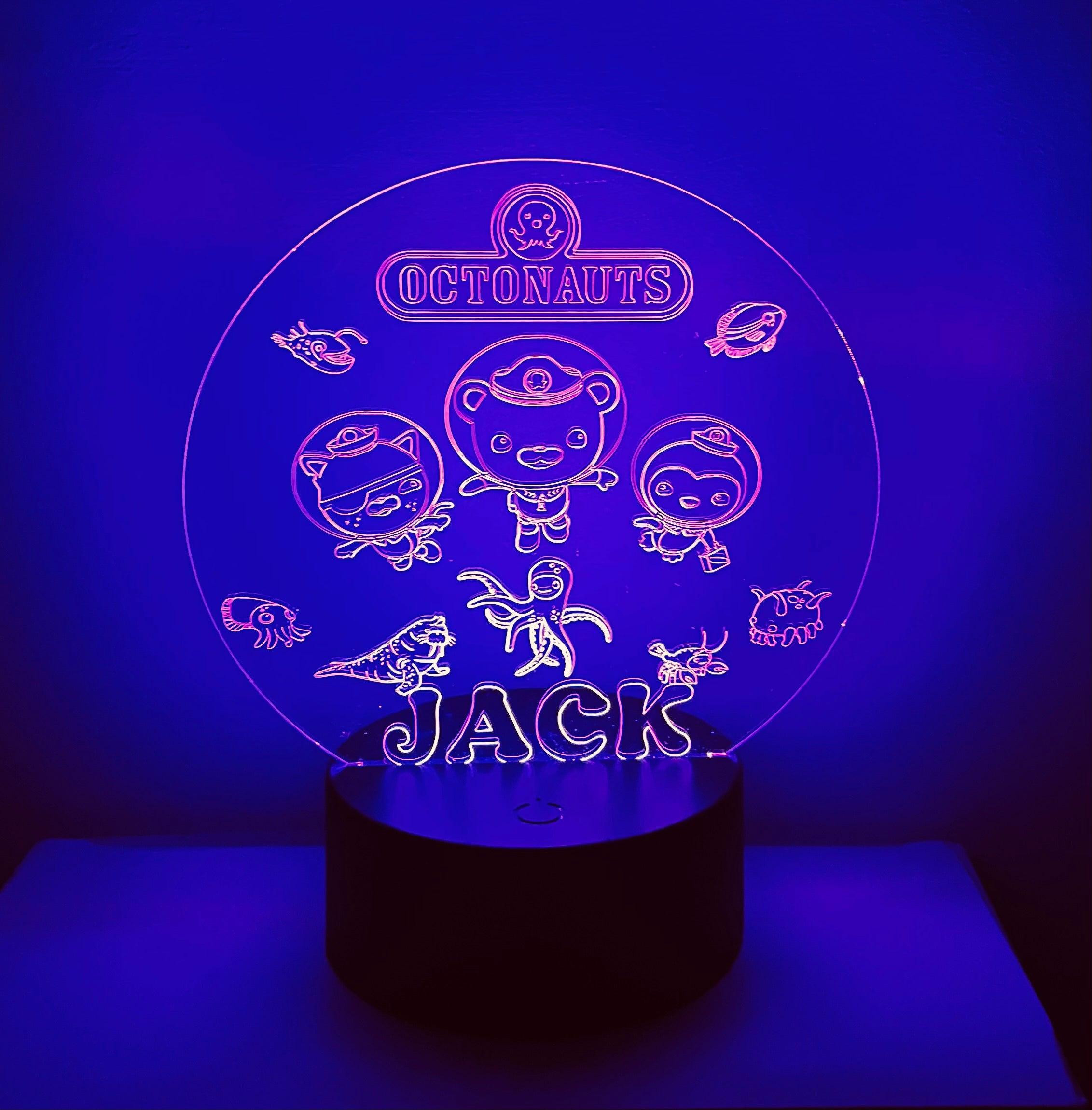 Character /Octonauts Themed LED Night Light - Comes Fully Personalised. Unique Gift Idea