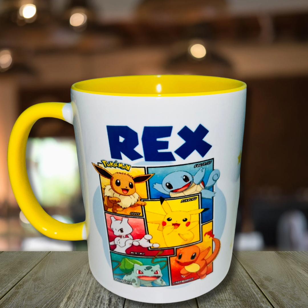 Character /Pokemon Themed Design Personalised Mug, Custom Mug, Customised Coffee Cup, Gift for Friend, Bridesmaid Gift, Tea Lover Gift, Birthday Gift