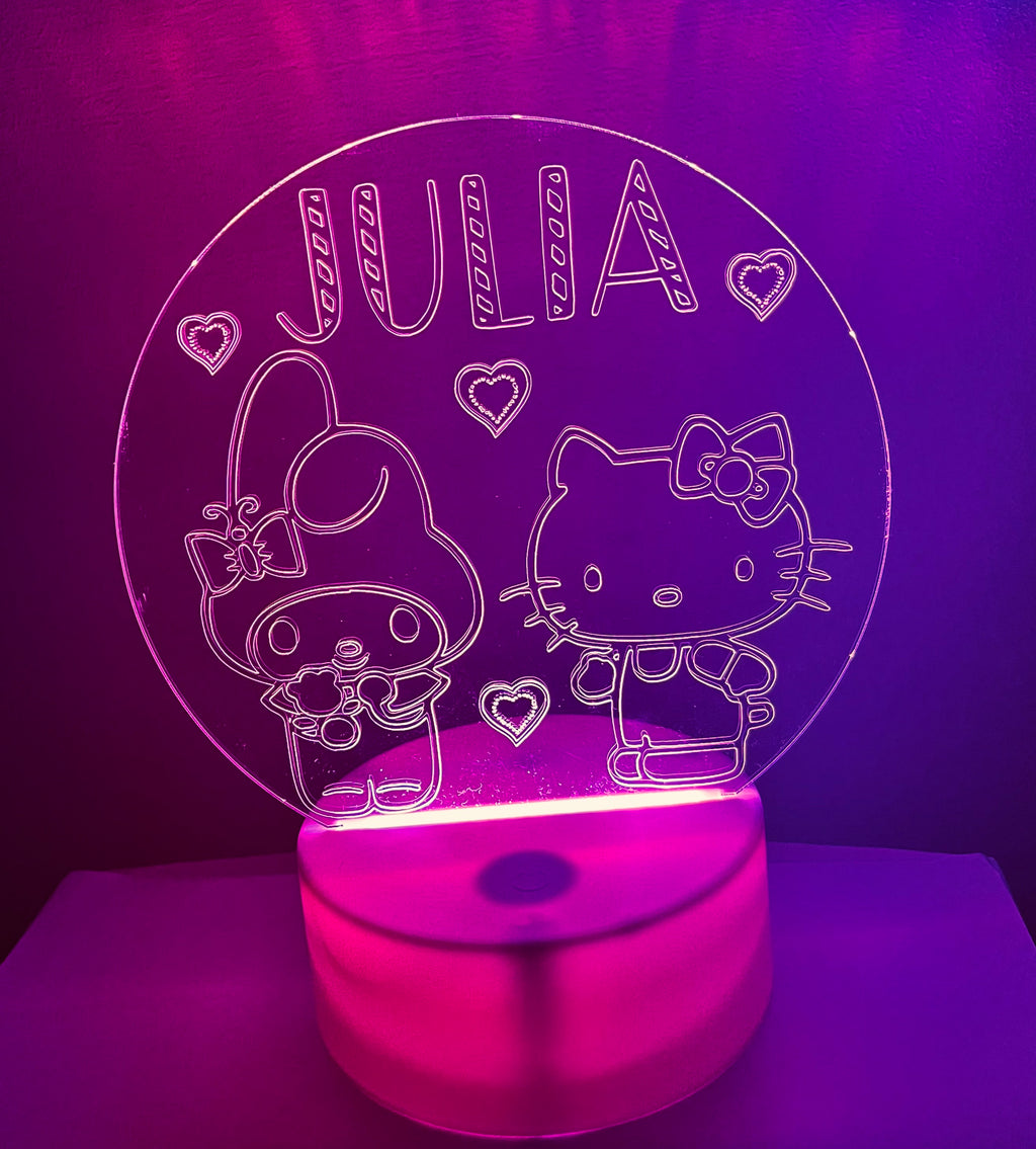 Cute Character Themed LED Night Light - Comes Fully Personalised. Unique Gift Idea