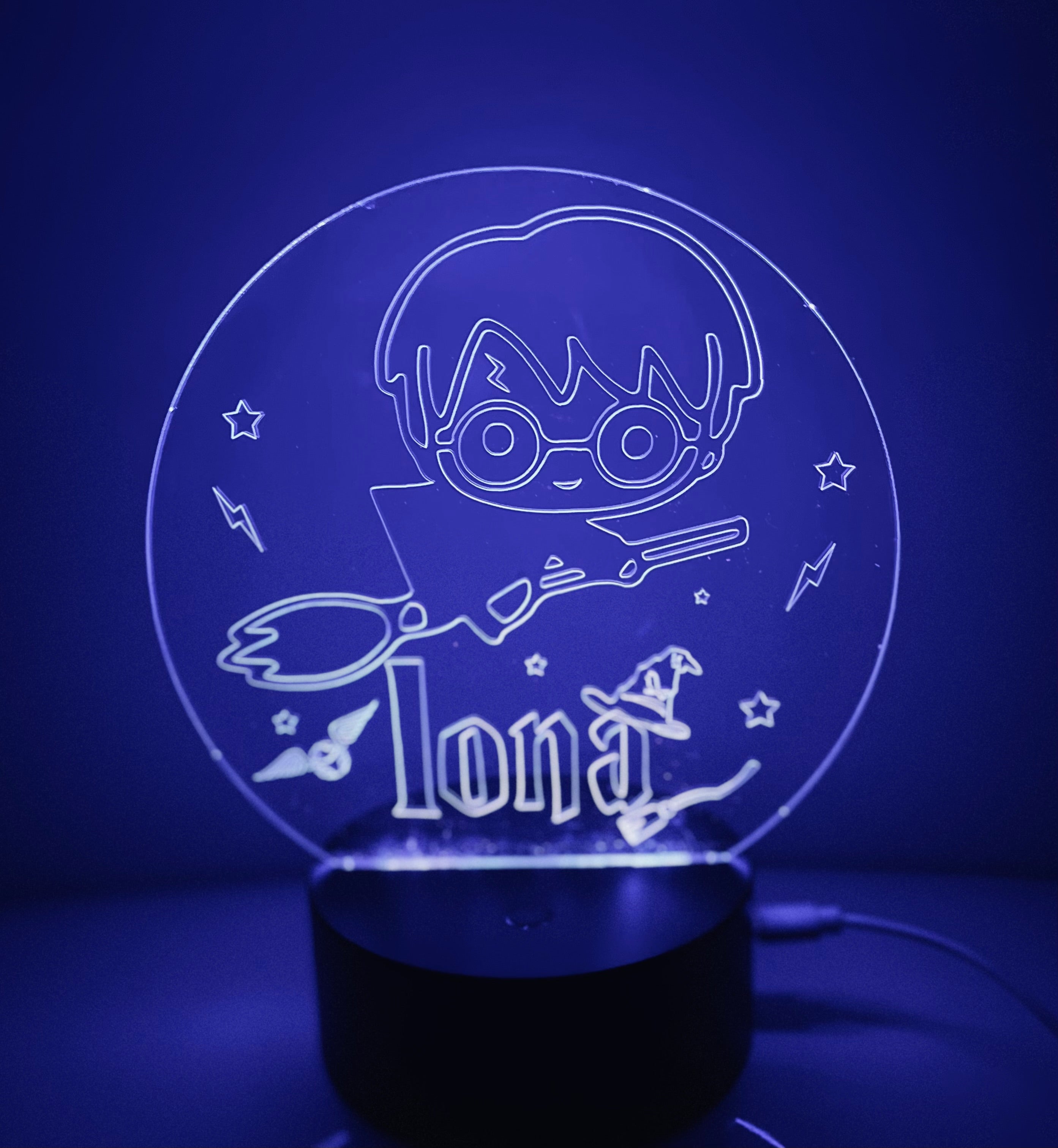 Wizard Themed LED Night Light - Comes Fully Personalised. Unique Gift Idea