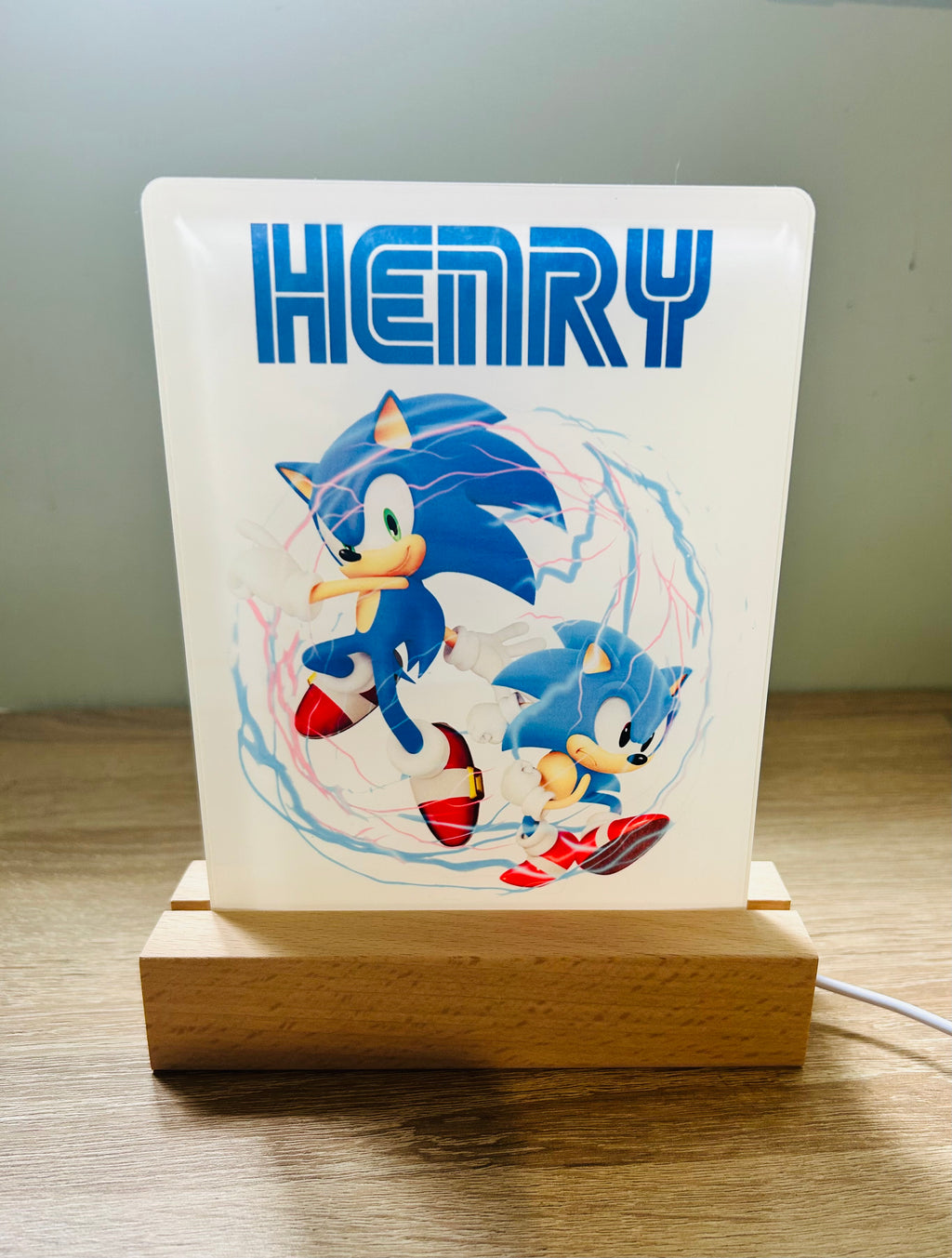 Character/Hedgehog Themed Sub LED Night Light - Comes Fully Personalised. Unique Gift Idea.  Perfect for Bedroom. Christmas/Birthday Gift.