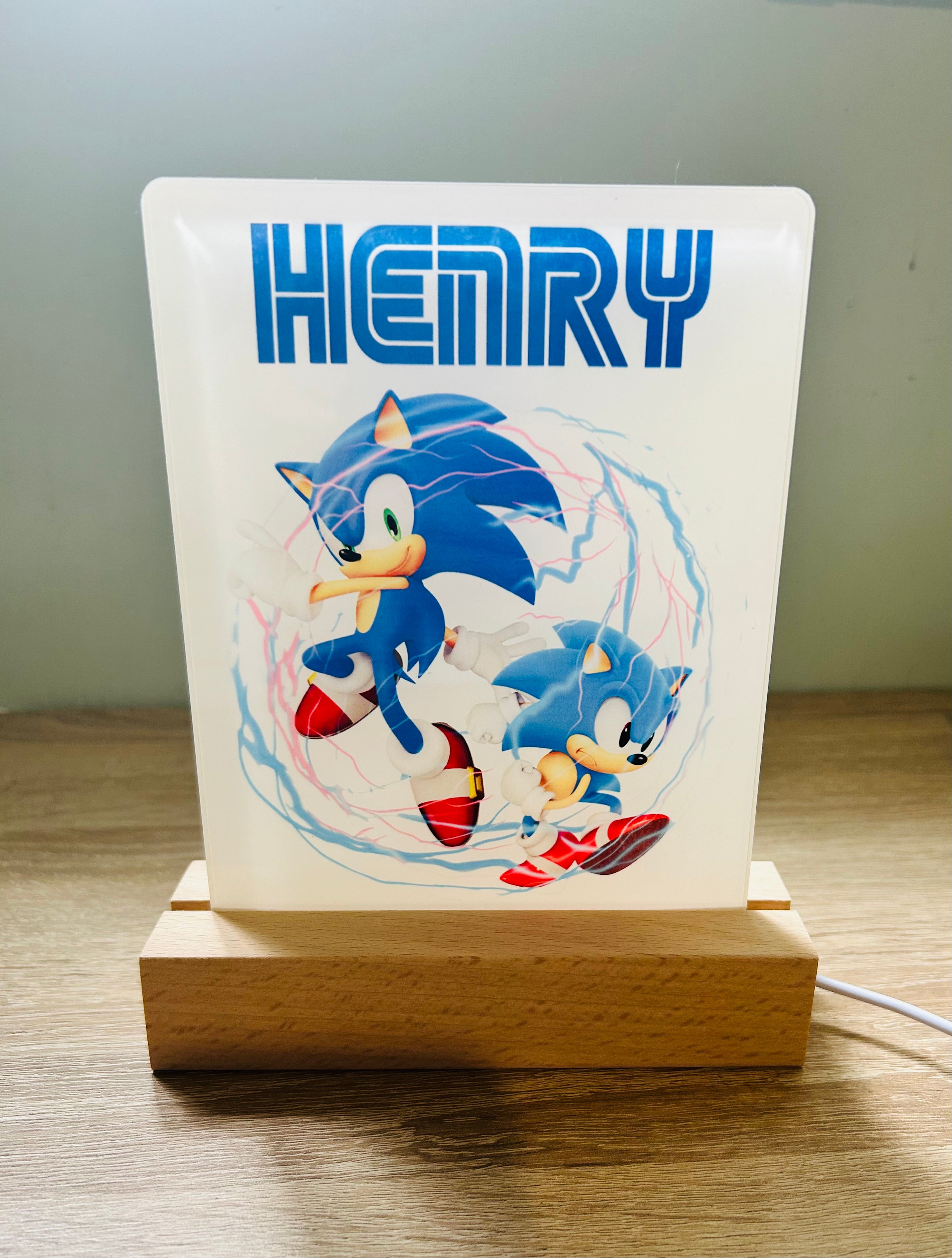 Character/Hedgehog Themed Sub LED Night Light - Comes Fully Personalised. Unique Gift Idea.  Perfect for Bedroom. Christmas/Birthday Gift.