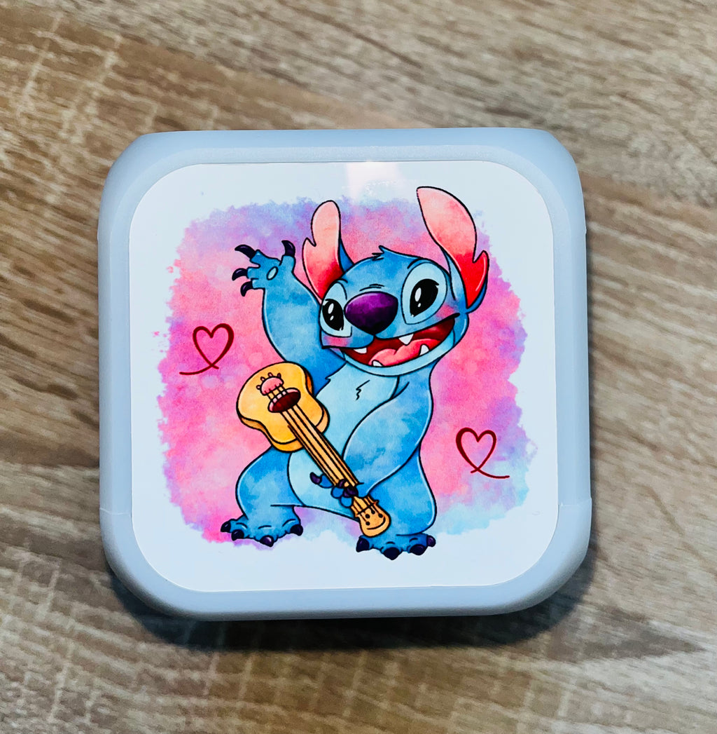 Stitch Design Personalised LED Cube Digital Alarm Clock - Colour Changing/Great Gift Idea