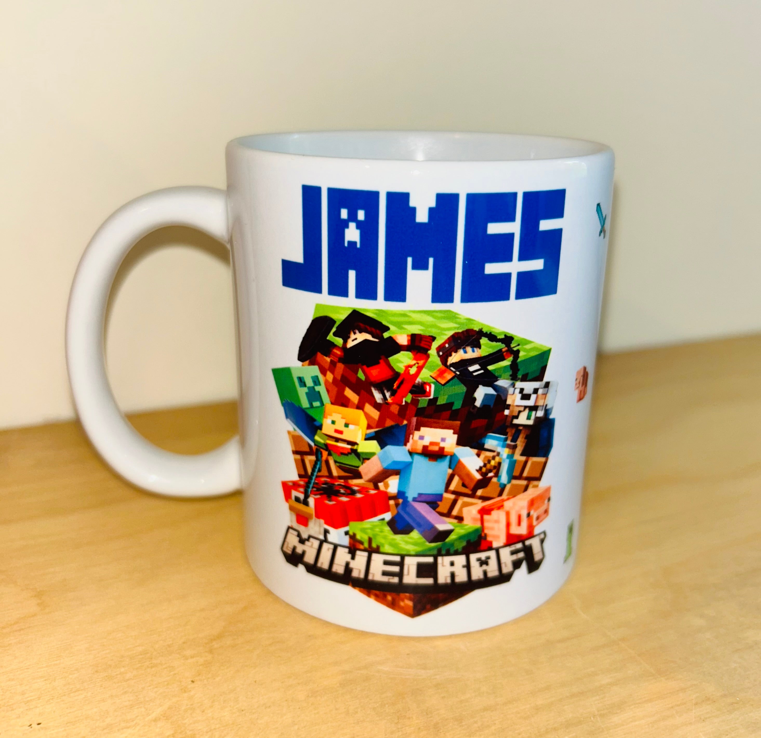 Gaming Themed Design Personalised Mug, Custom Mug, Customised Coffee Cup, Gift for Friend, Bridesmaid Gift, Tea Lover Gift, Birthday Gift