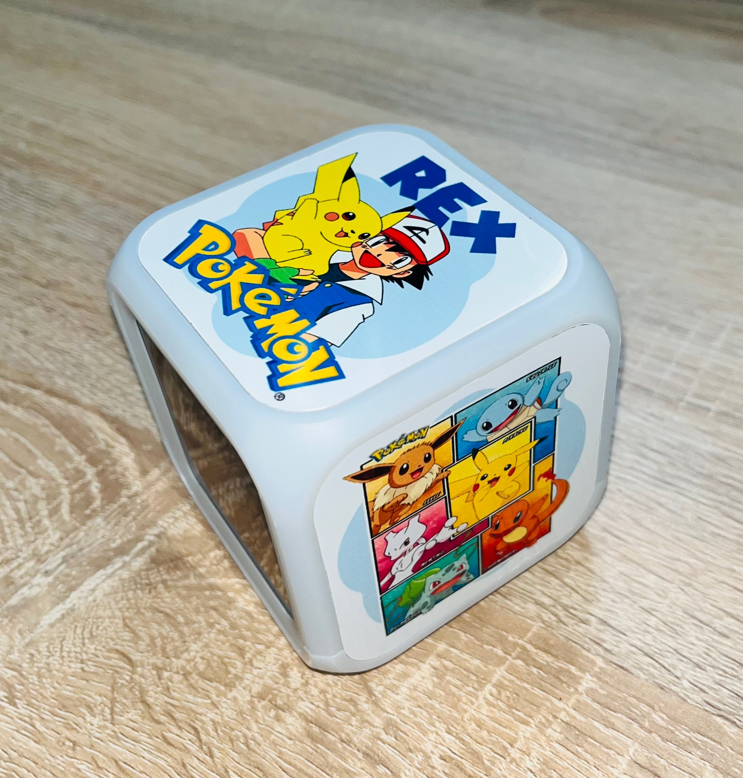 Character/Pokemon Design Personalised LED Cube Digital Alarm Clock - Colour Changing/Great Gift Idea