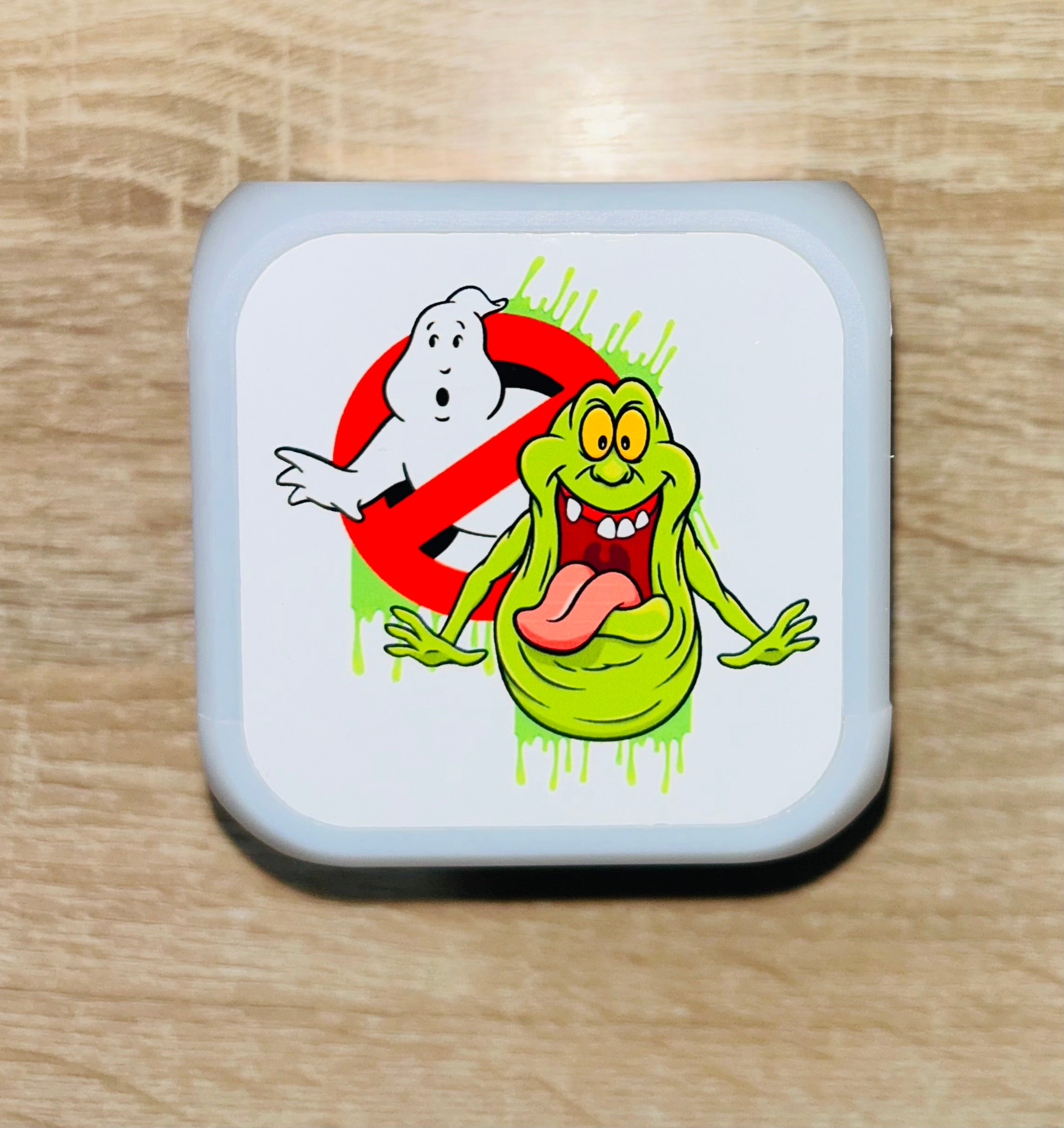 Character/Ghostbusters Design Personalised LED Cube Digital Alarm Clock - Colour Changing/Great Gift Idea