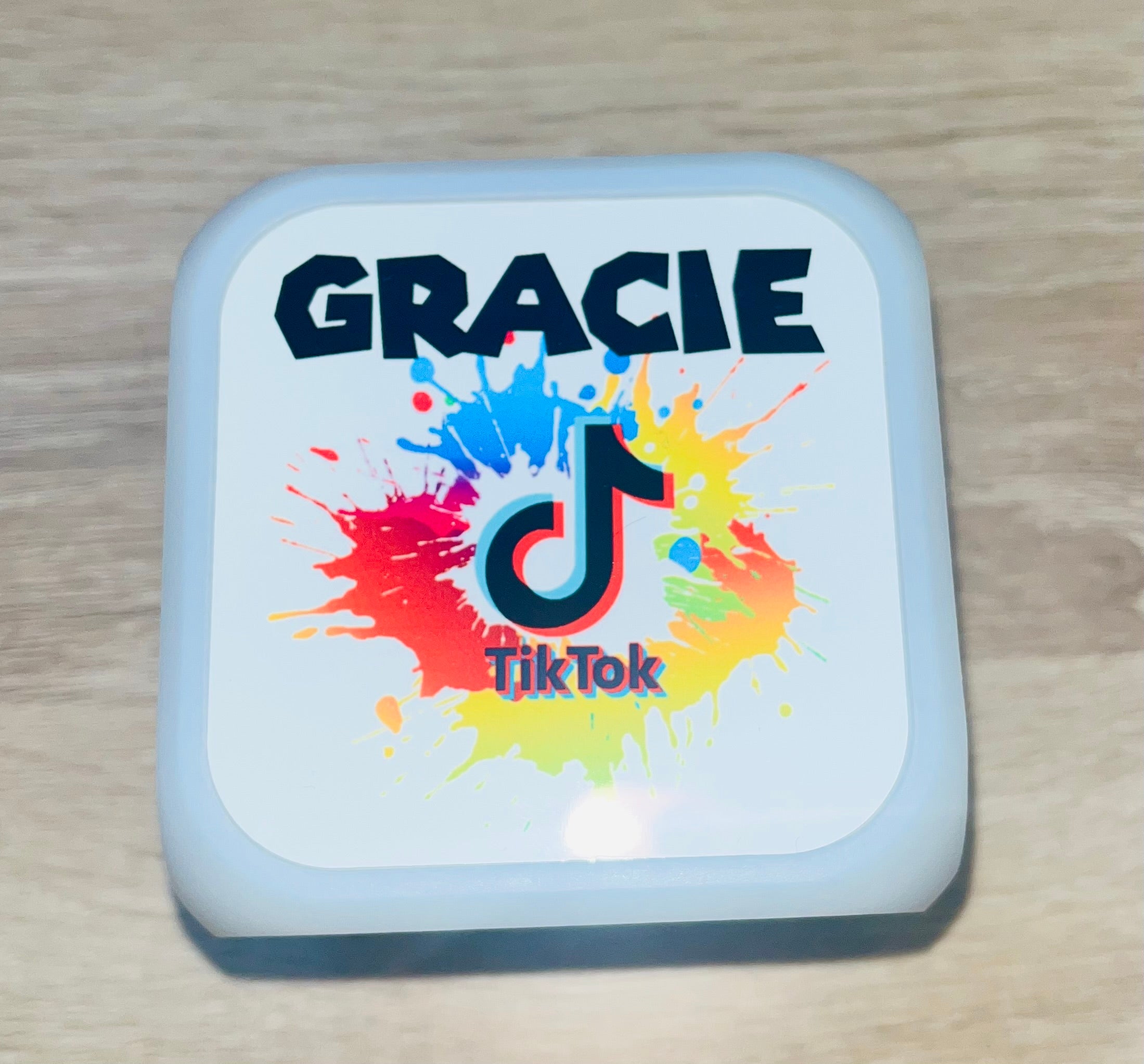 Music Design Personalised LED Cube Digital Alarm Clock - Colour Changing/Great Gift Idea