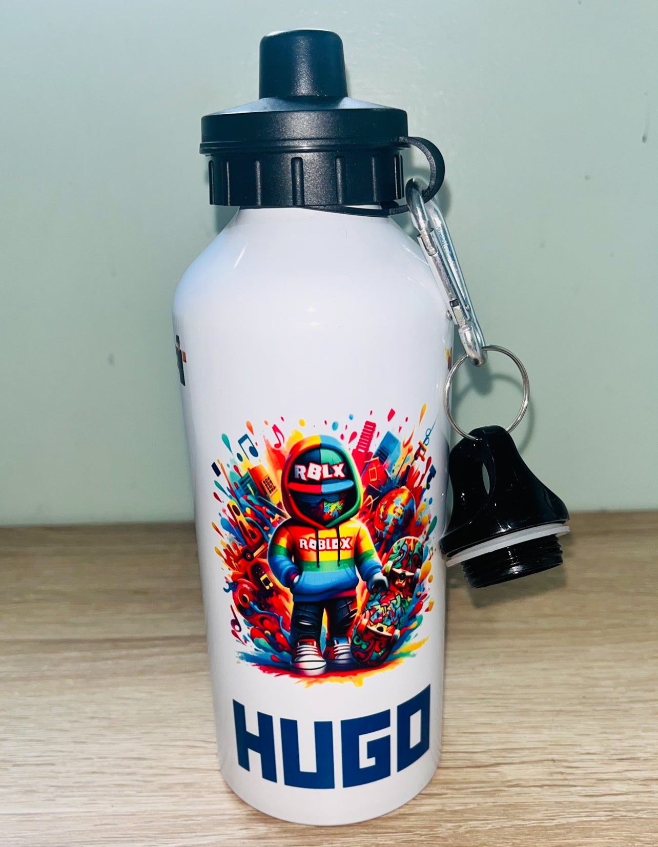 Gaming Themed Personalised 600ml Aluminium Water Bottles - made with your favourite characters! School Water Bottle, Summer Ready.