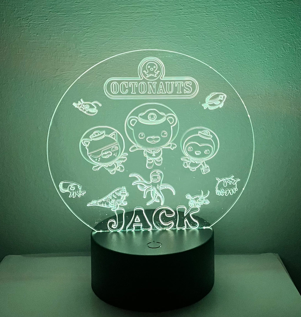 Character /Octonauts Themed LED Night Light - Comes Fully Personalised. Unique Gift Idea