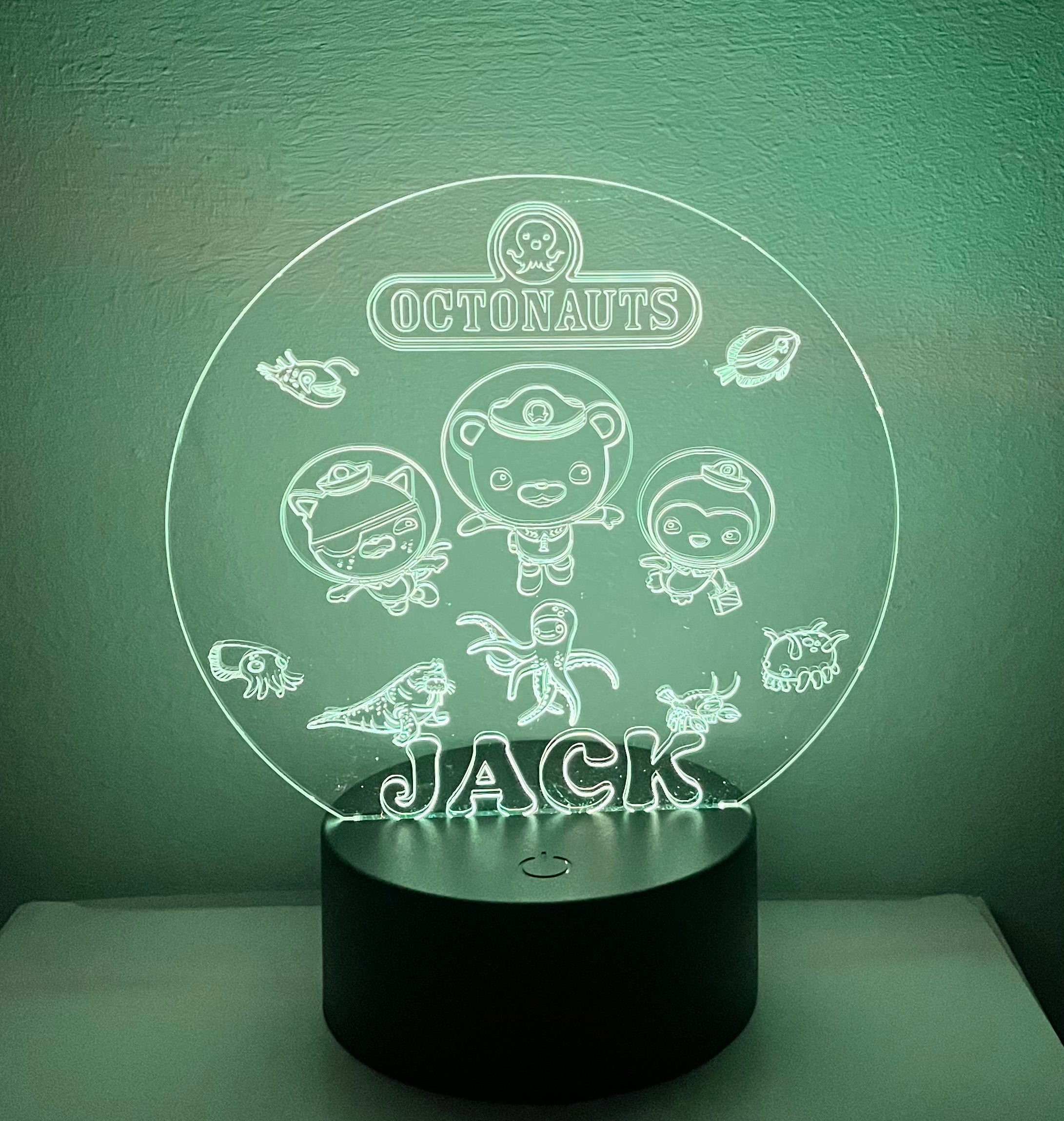 Character /Octonauts Themed LED Night Light - Comes Fully Personalised. Unique Gift Idea