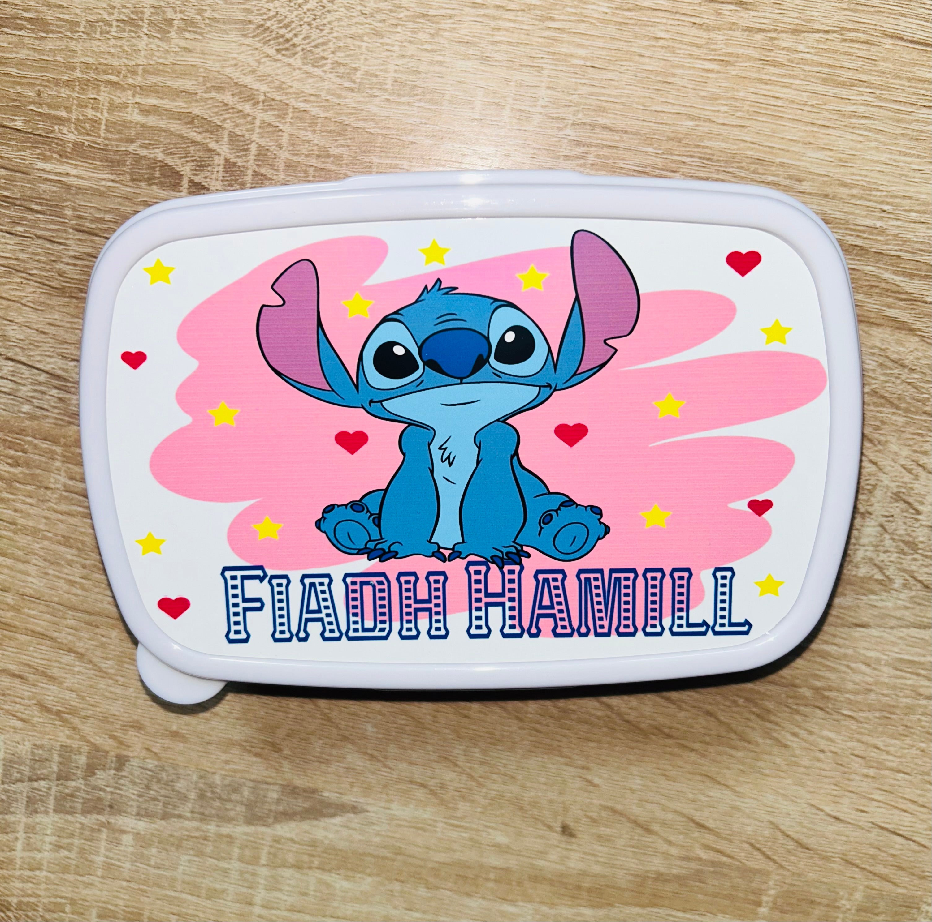 Stitch Personalised Snack/Lunch Box - Kids Snack Box - Girls Lunch Box - Snack Tub - Boys Lunch Box School Lunch Bag, Back to School