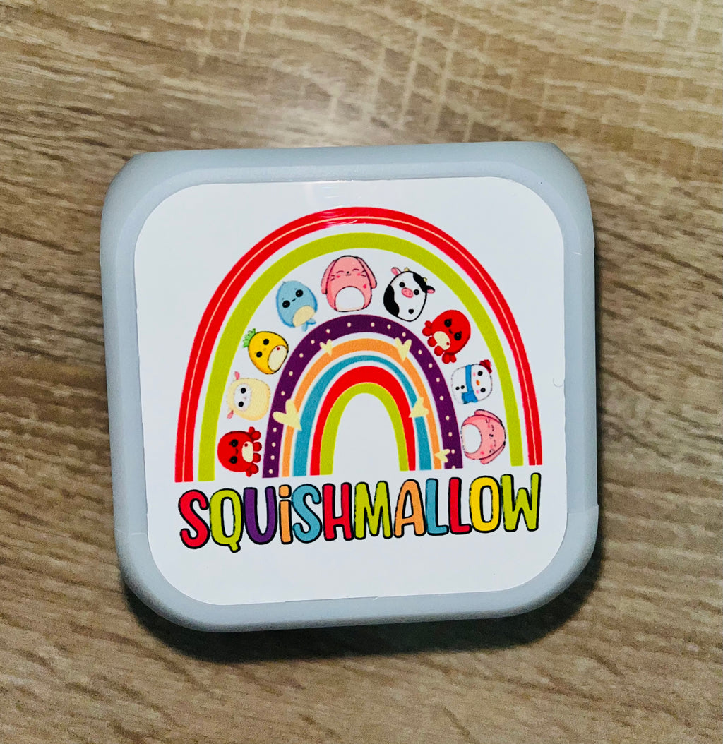 Character/Squishmallows Design Personalised LED Cube Digital Alarm Clock - Colour Changing/Great Gift Idea