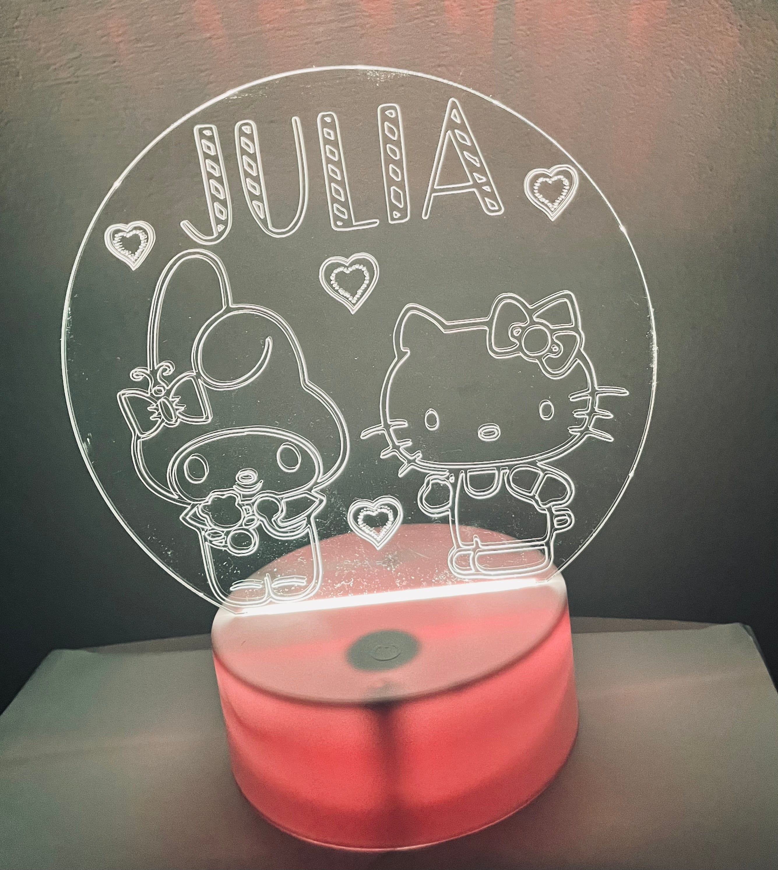 Cute Character Themed LED Night Light - Comes Fully Personalised. Unique Gift Idea