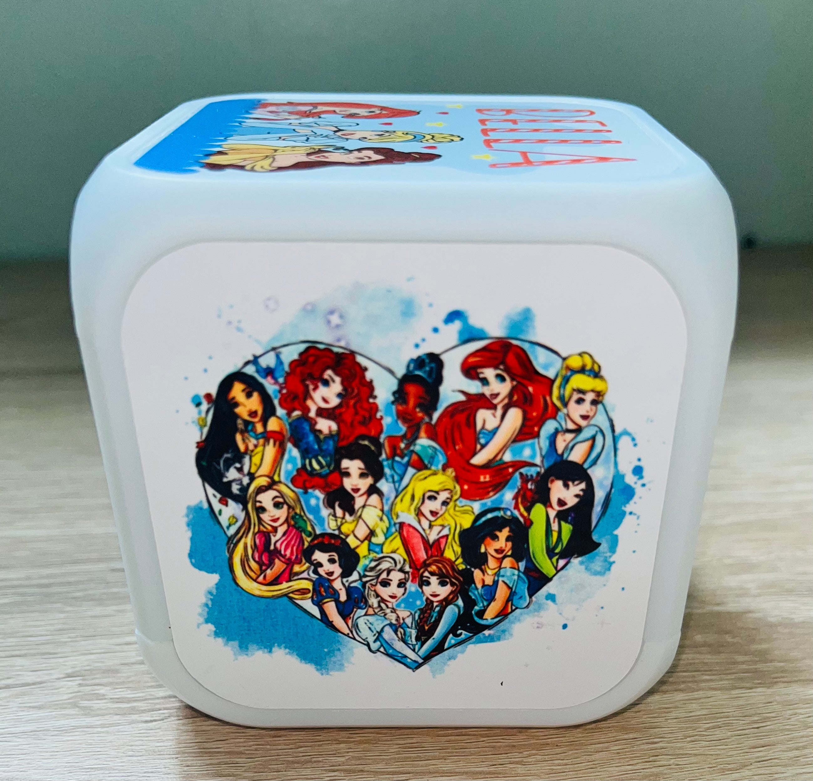 Princess Design Personalised LED Cube Digital Alarm Clock - Colour Changing/Great Gift Idea