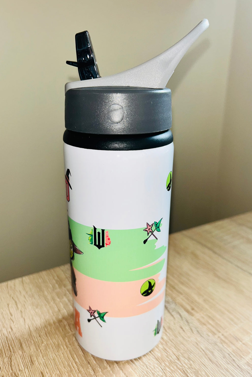 Character/Wicked Themed Personalised 600ml Aluminium Water Bottles - made with your favourite characters! School Water Bottle, Summer Ready.