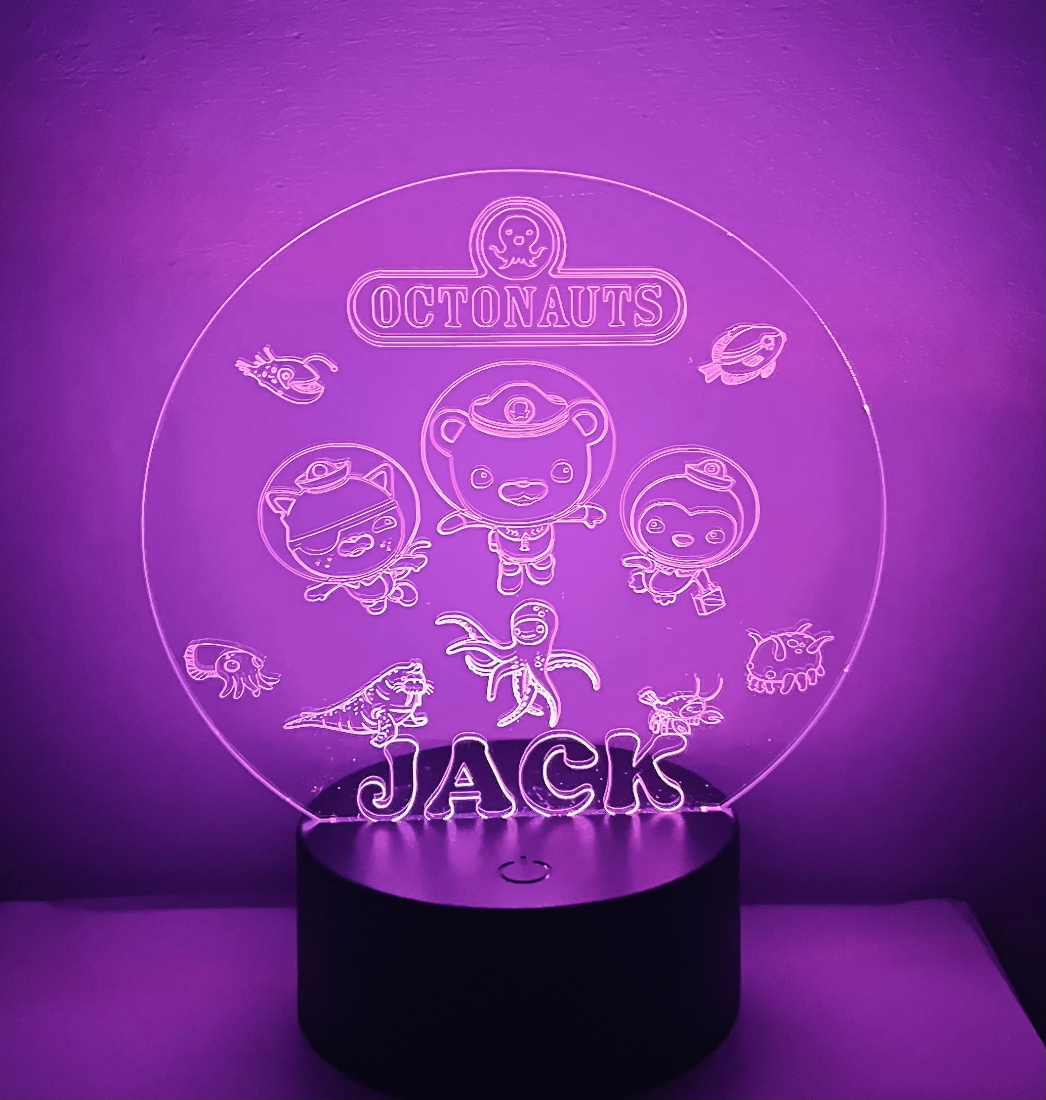 Character /Octonauts Themed LED Night Light - Comes Fully Personalised. Unique Gift Idea
