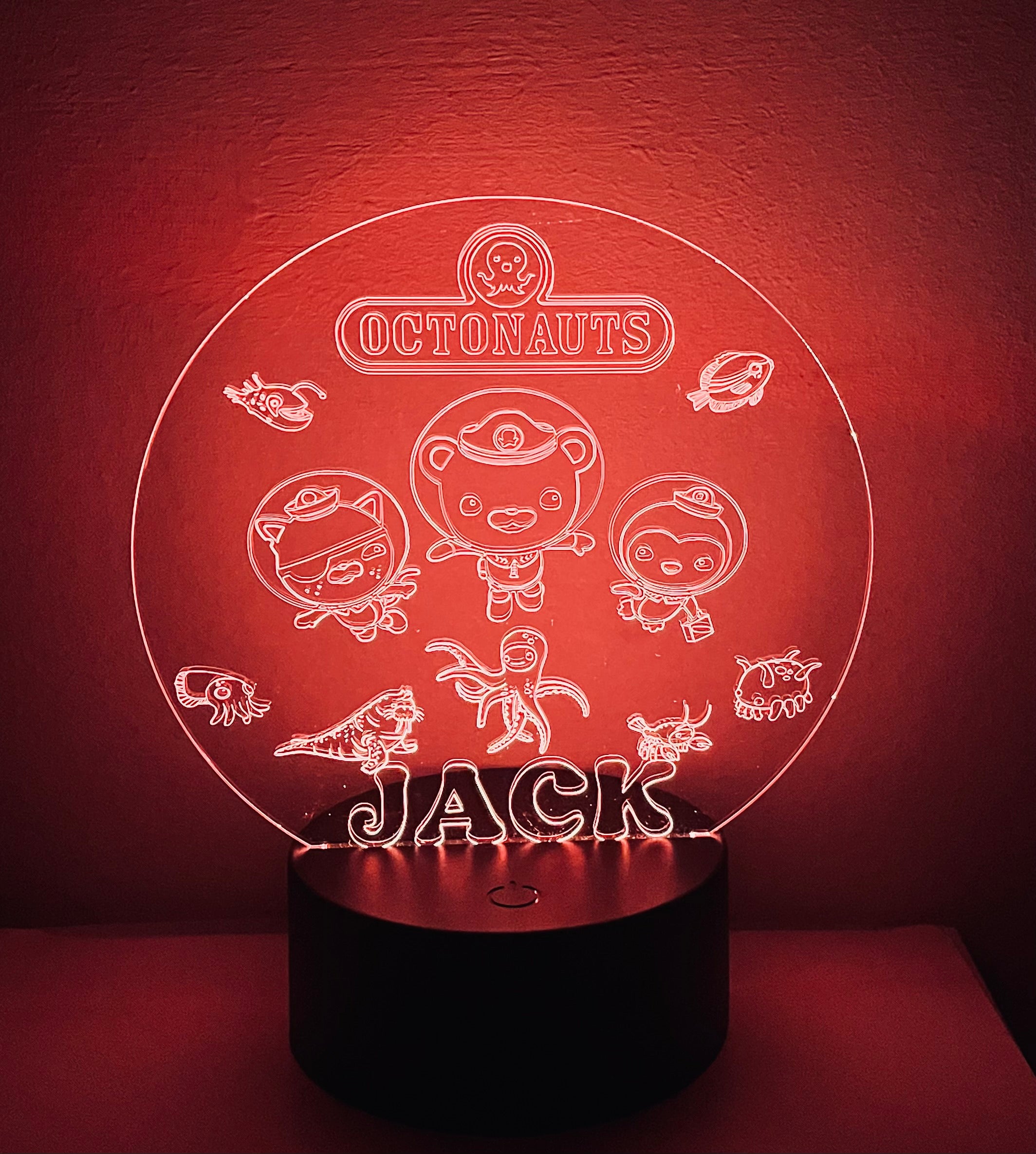 Character /Octonauts Themed LED Night Light - Comes Fully Personalised. Unique Gift Idea