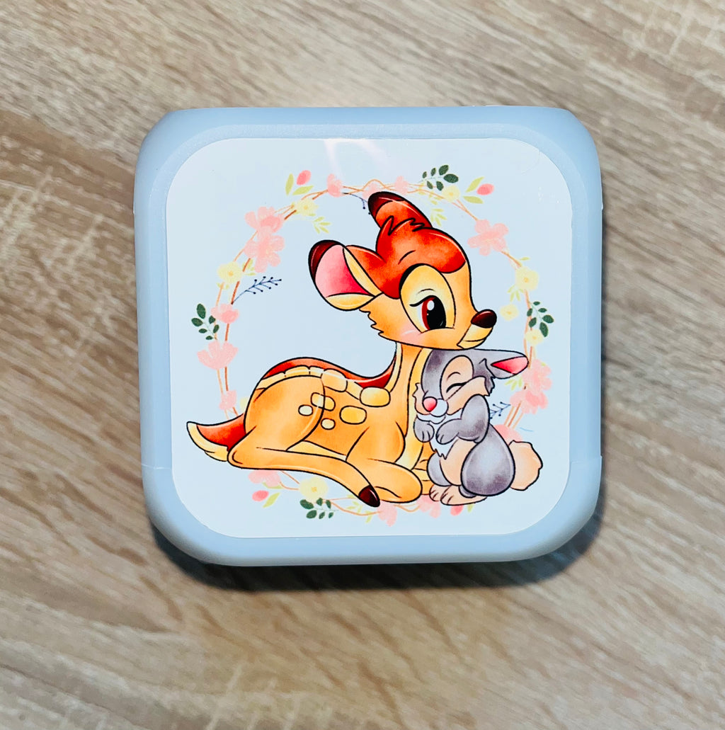 Character/Bambi Design Personalised LED Cube Digital Alarm Clock - Colour Changing/Great Gift Idea