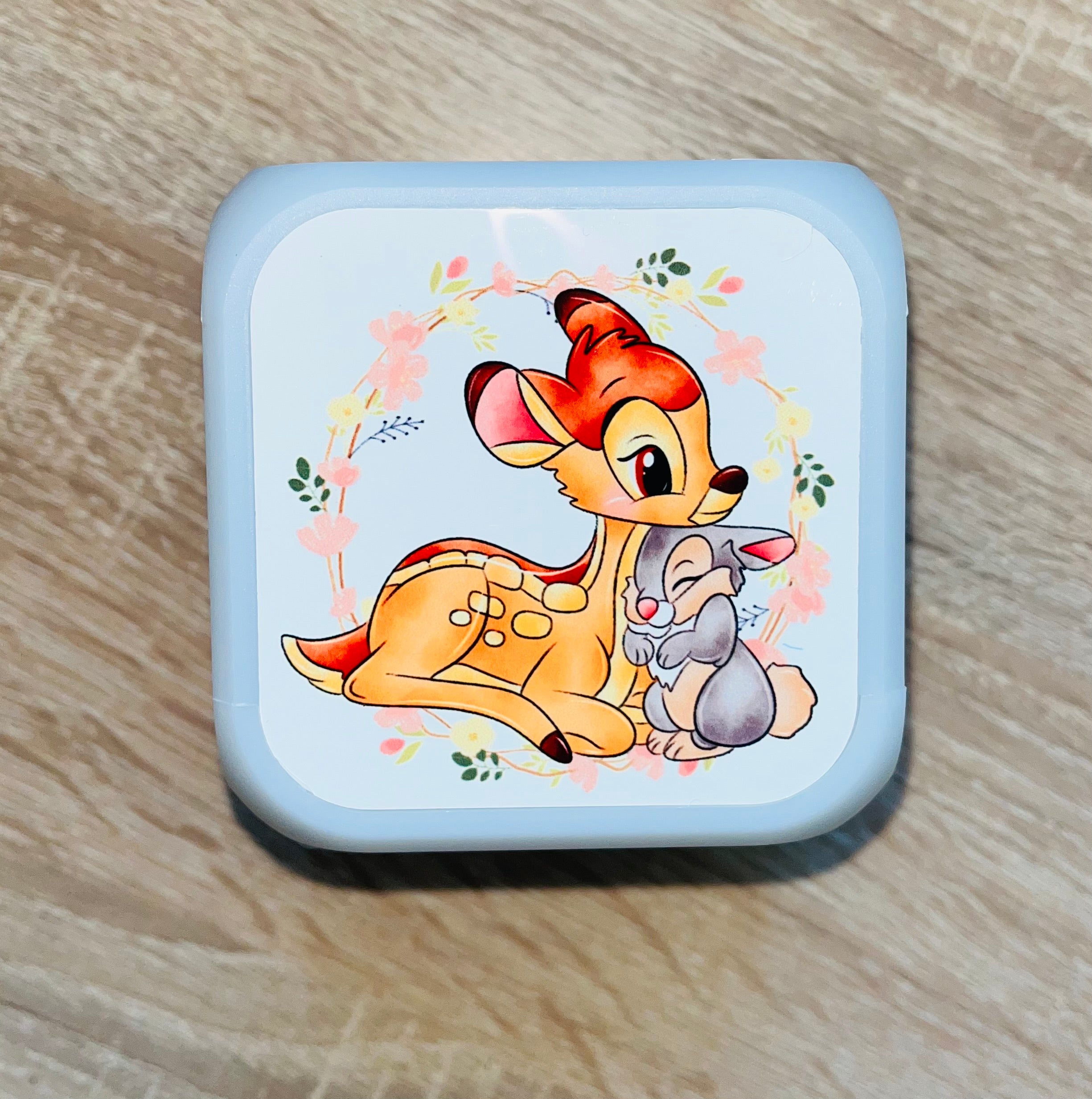 Character/Bambi Design Personalised LED Cube Digital Alarm Clock - Colour Changing/Great Gift Idea
