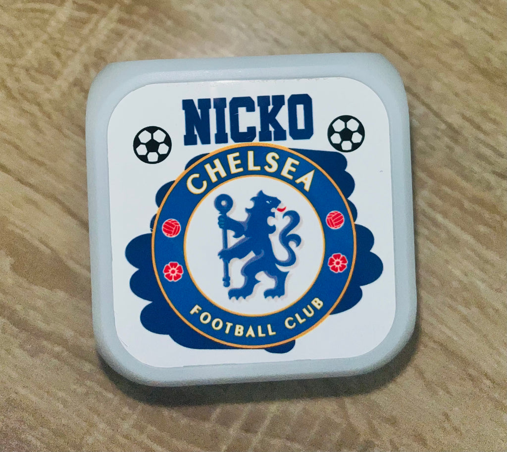 Football Design Personalised LED Cube Digital Alarm Clock - Colour Changing/Great Gift Idea
