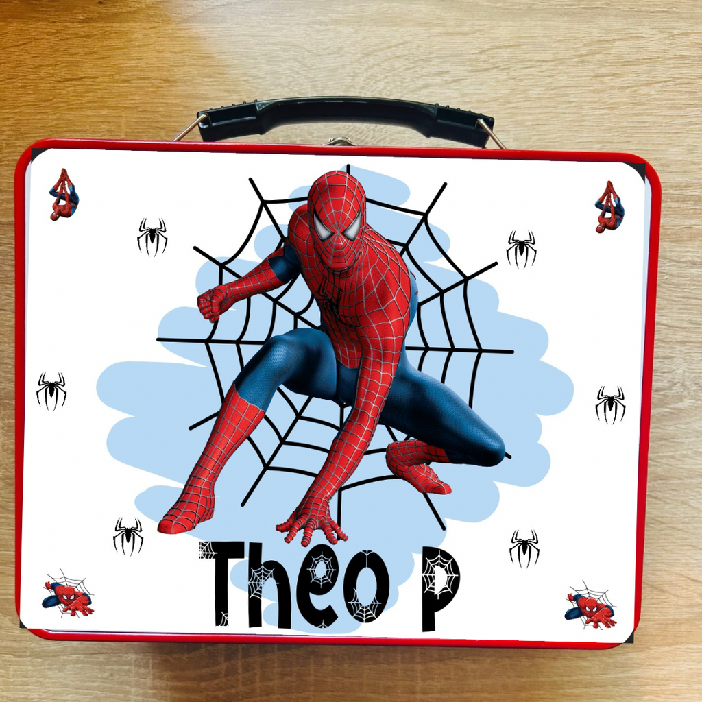 Avengers/Superheroes Themed Personalised Metal Lunch Box With Handle, Carry Case, Back To School, Lunch Box, Gift For Kids, Birthday Gift