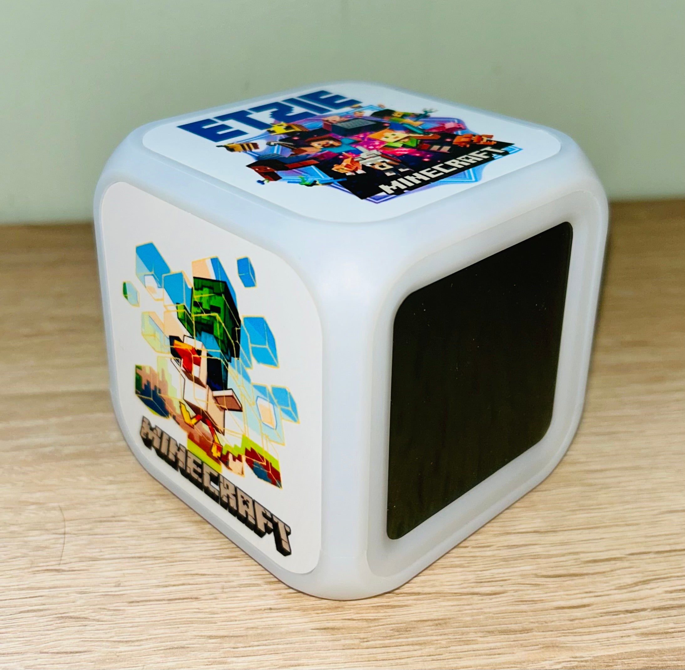 Gaming Design Personalised LED Cube Digital Alarm Clock - Colour Changing/Great Gift Idea