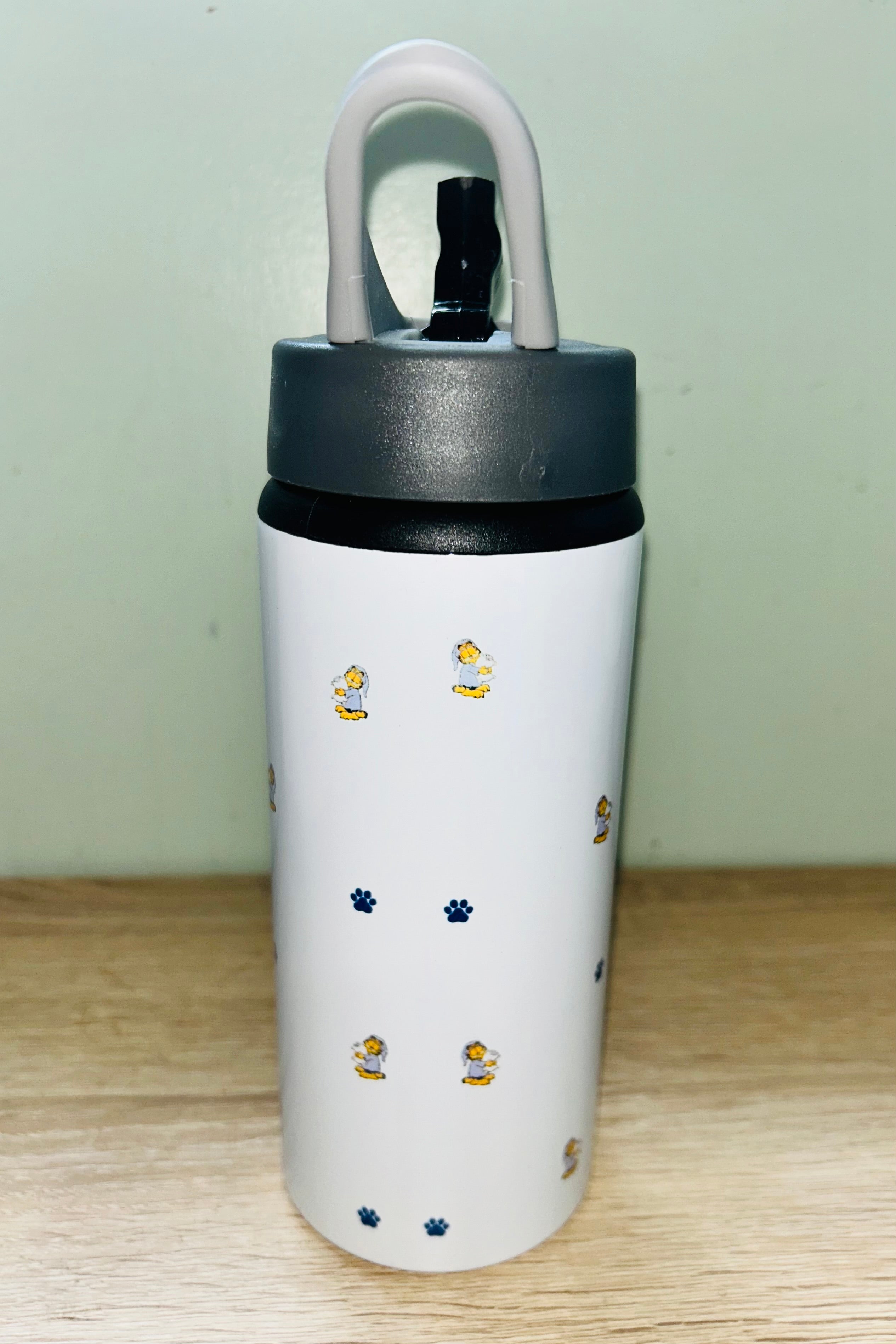 Character/Garfield Themed Personalised 600ml Aluminium Water Bottles - made with your favourite characters! School Water Bottle, Summer Ready.