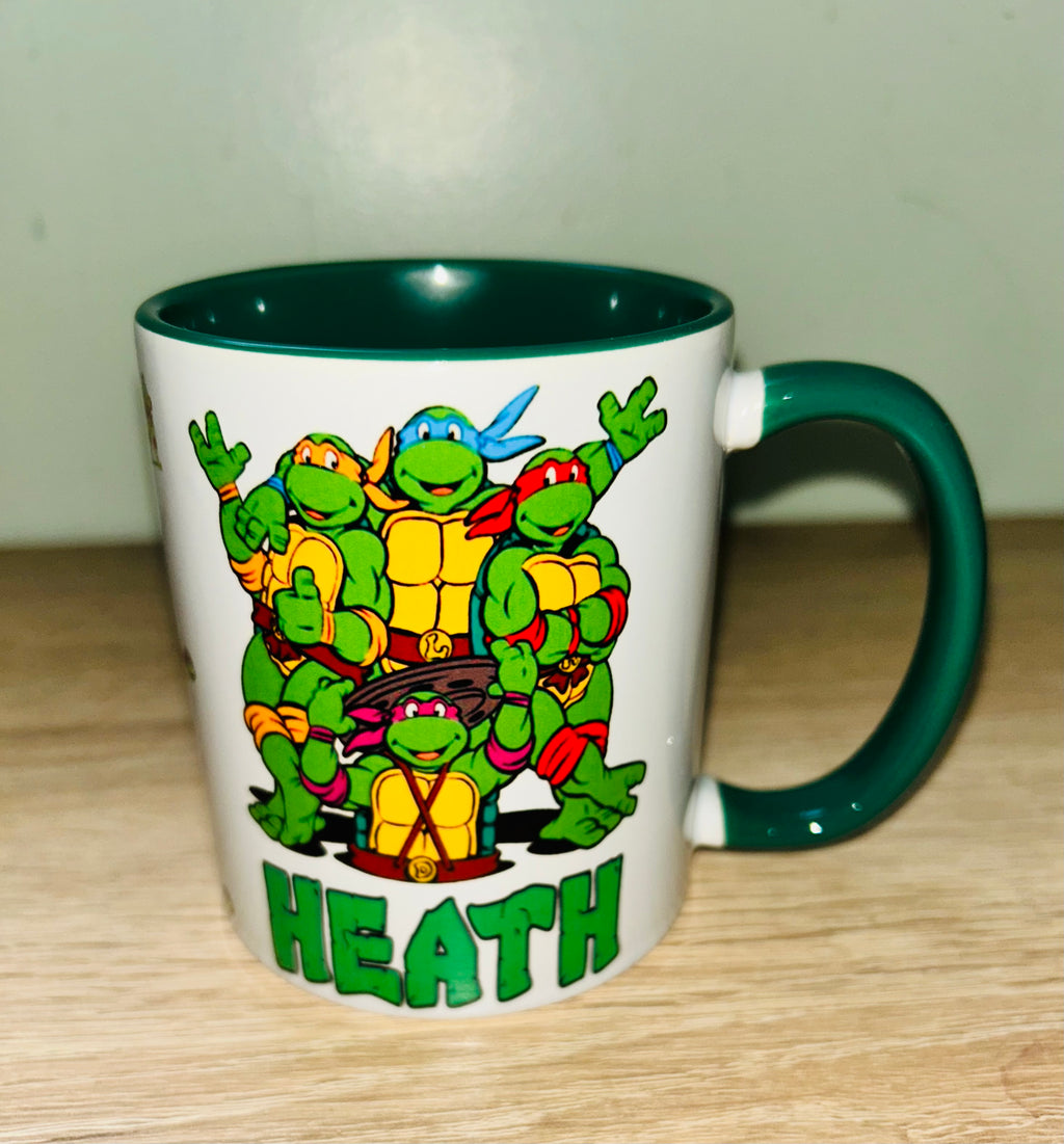 Character /Turtles Themed Design Personalised Mug, Custom Mug, Customised Coffee Cup, Gift for Friend, Bridesmaid Gift, Tea Lover Gift, Birthday Gift