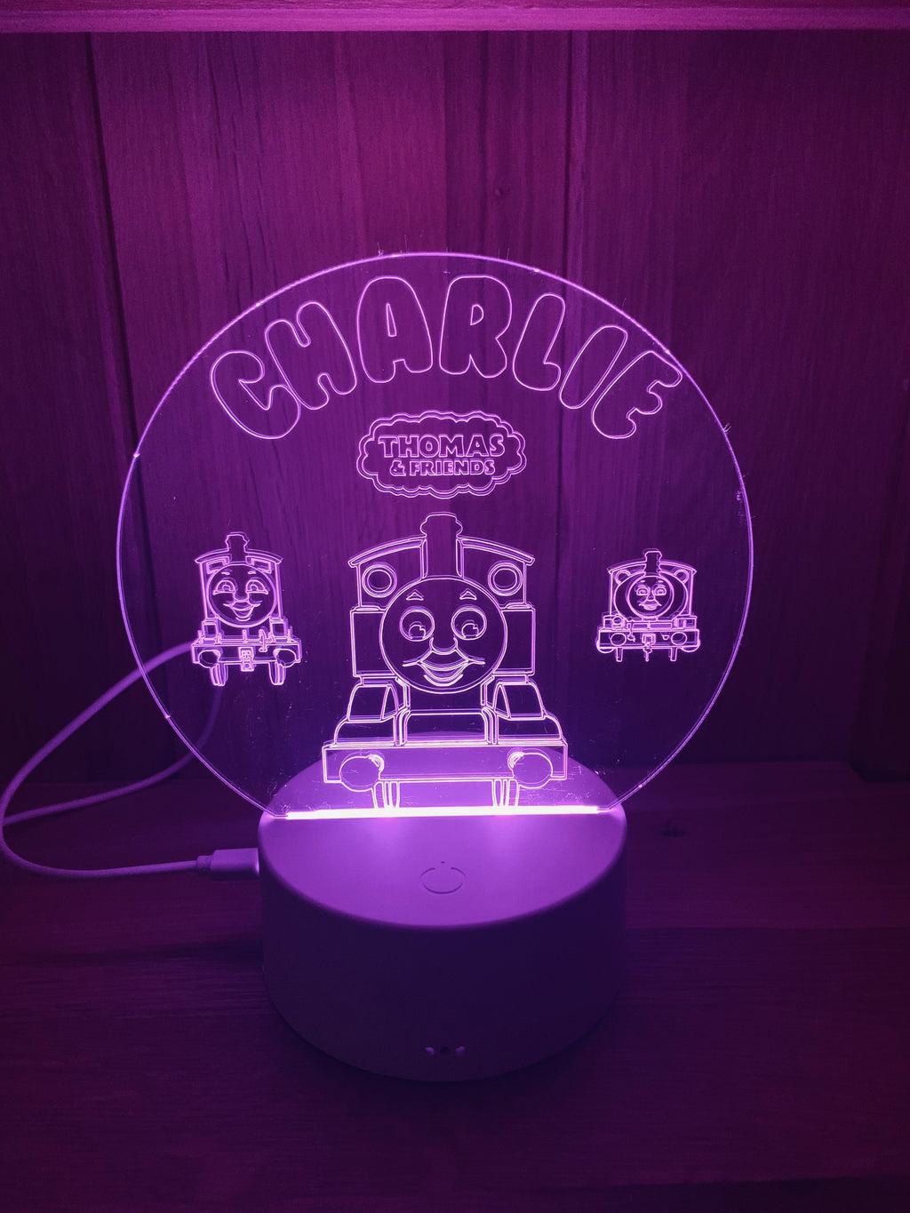 Character/Thomas Themed LED Night Light - Comes Fully Personalised. Unique Gift Idea