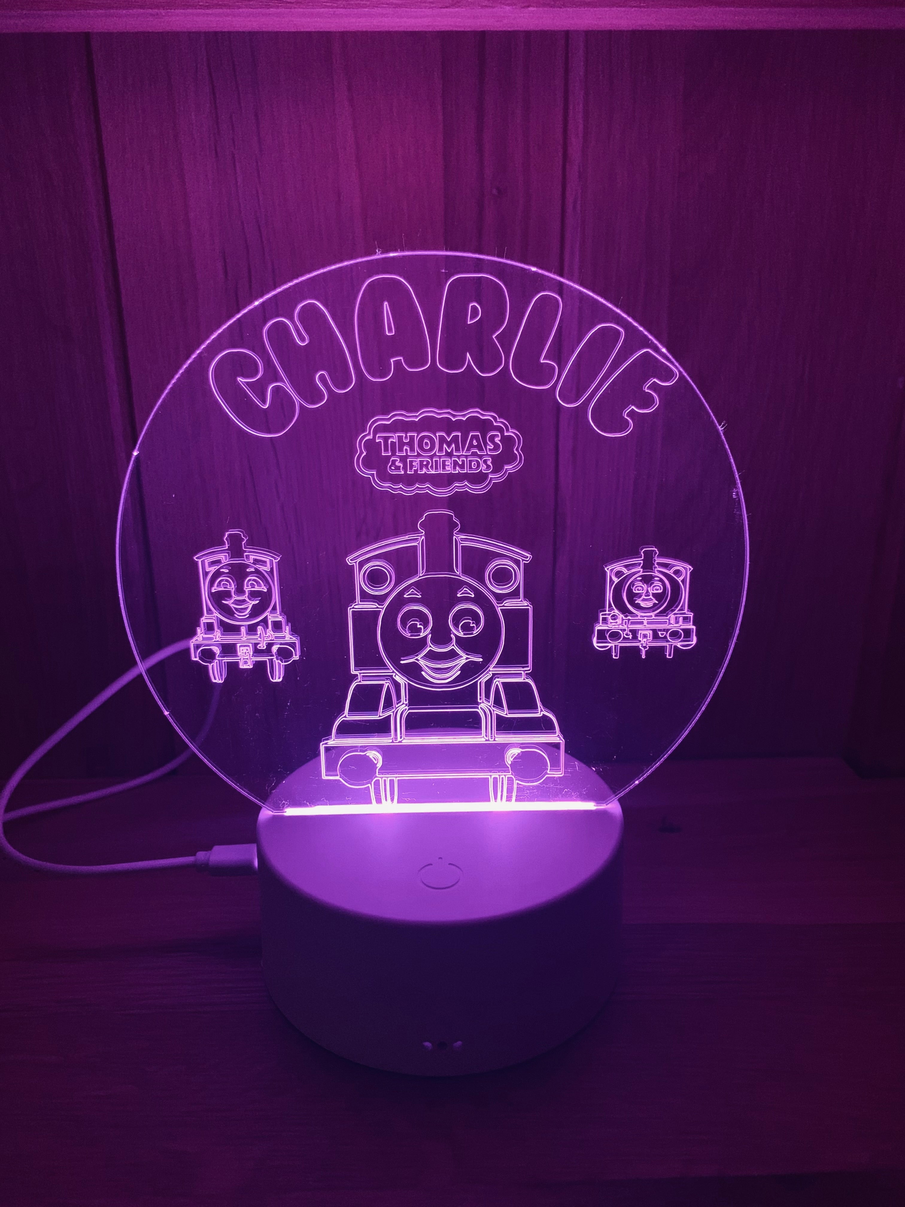 Character/Thomas Themed LED Night Light - Comes Fully Personalised. Unique Gift Idea