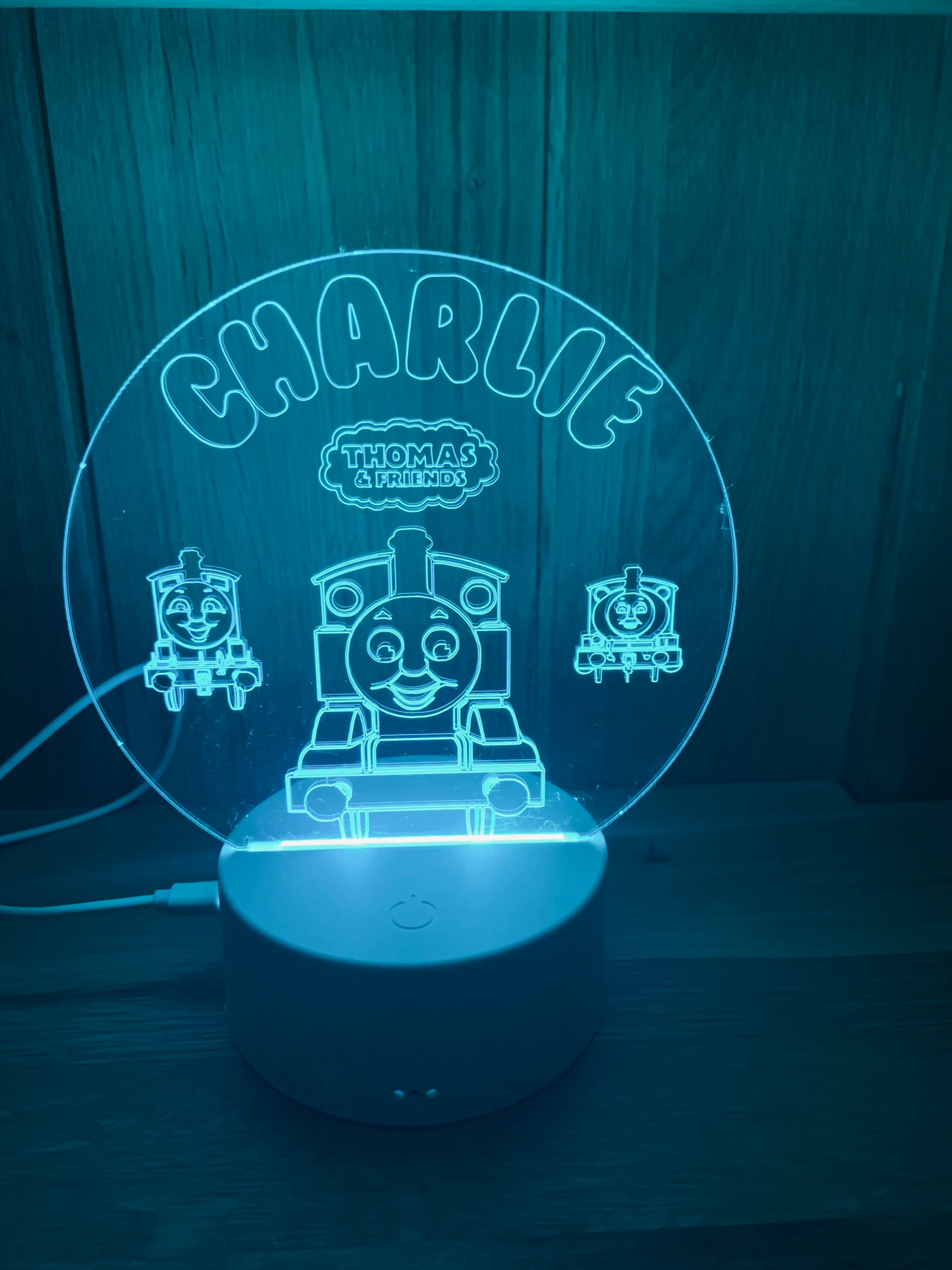 Character/Thomas Themed LED Night Light - Comes Fully Personalised. Unique Gift Idea