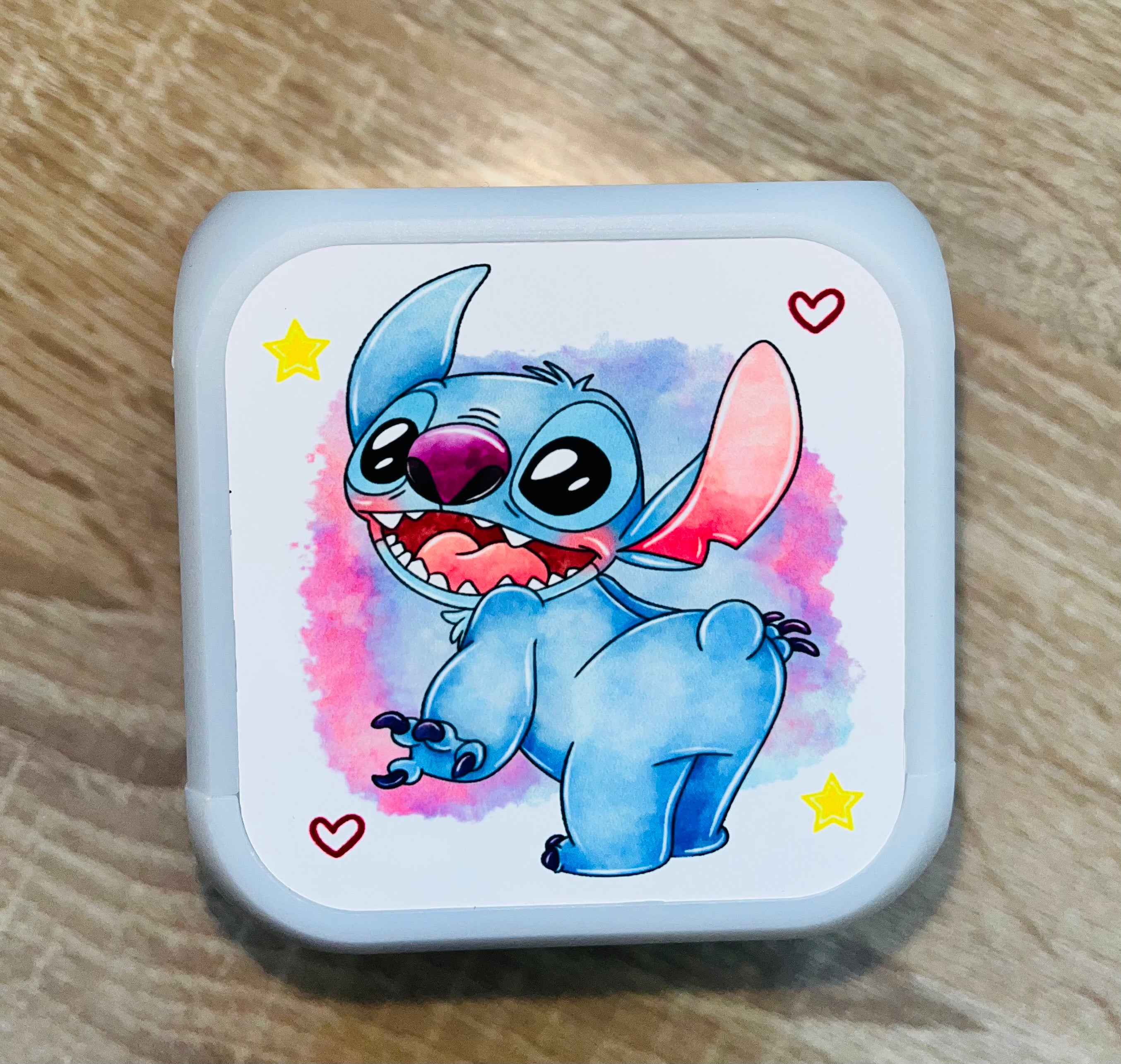 Stitch Design Personalised LED Cube Digital Alarm Clock - Colour Changing/Great Gift Idea