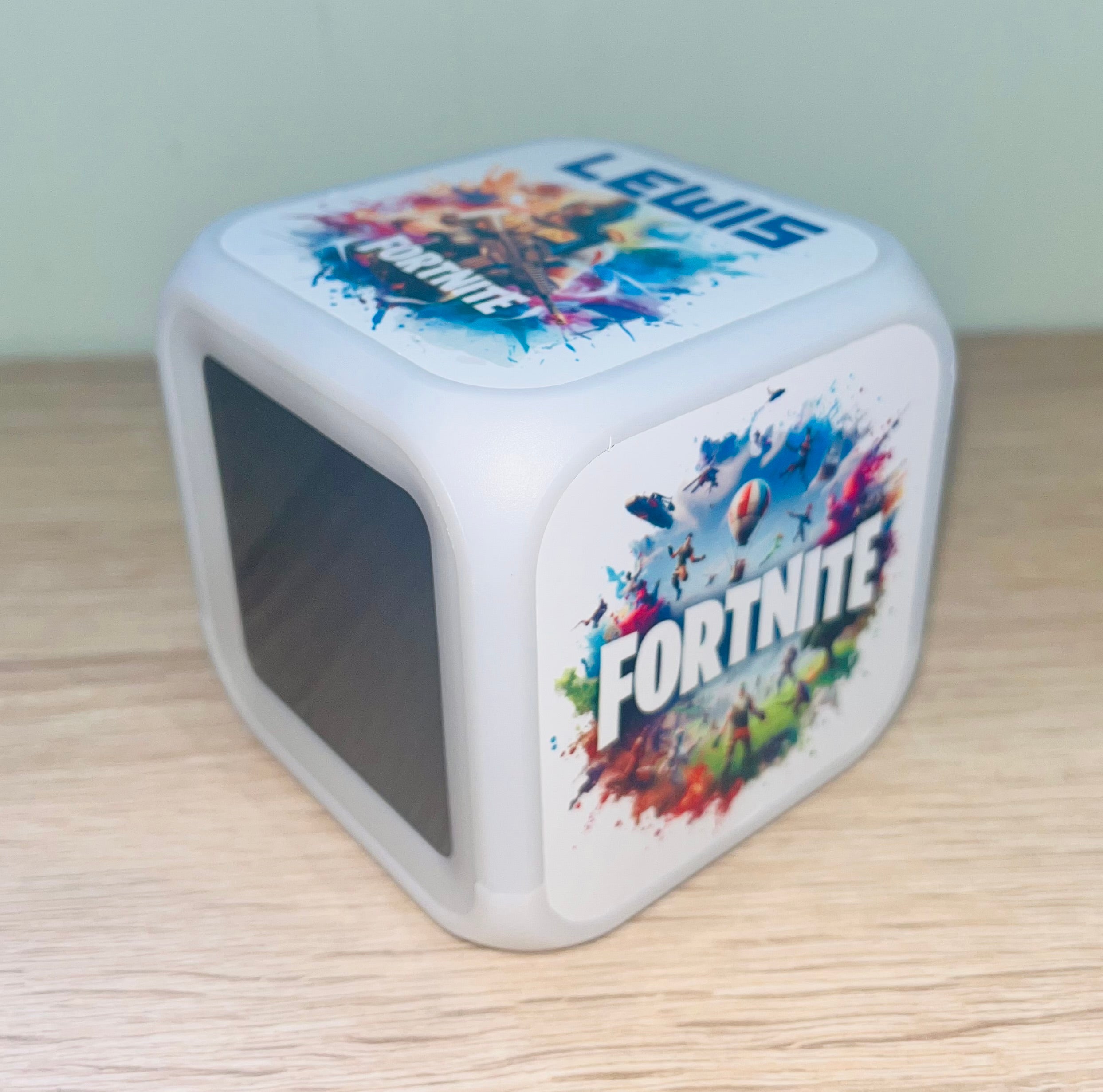 Gaming Design Personalised LED Cube Digital Alarm Clock - Colour Changing/Great Gift Idea