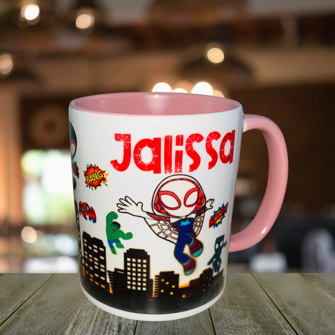 Ghost Spidey Themed Design Personalised Mug, Custom Mug, Customised Coffee Cup, Gift for Friend, Bridesmaid Gift, Tea Lover Gift, Birthday Gift