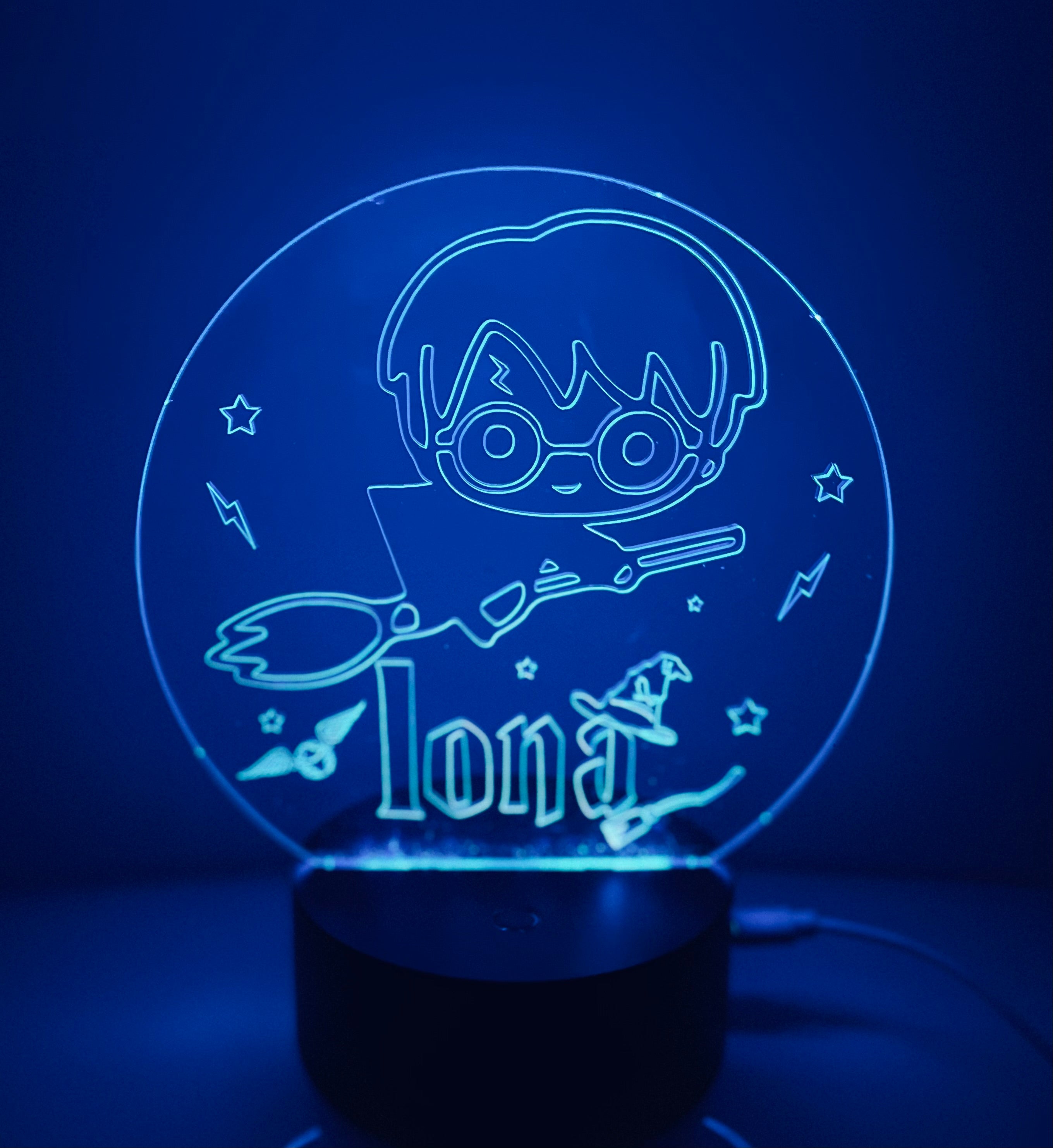 Wizard Themed LED Night Light - Comes Fully Personalised. Unique Gift Idea