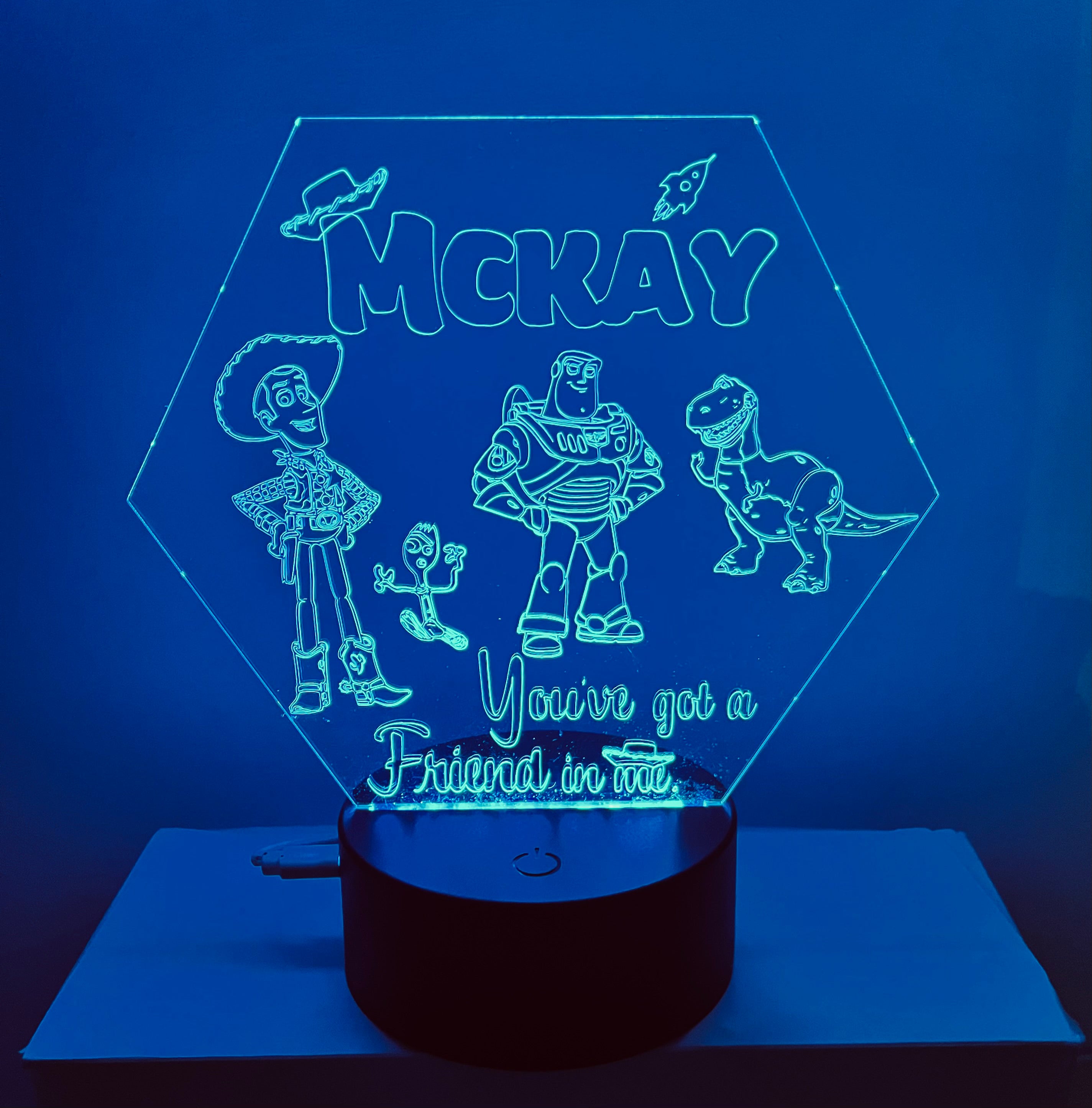 Character/Toy Story Themed LED Night Light - Comes Fully Personalised. Unique Gift Idea