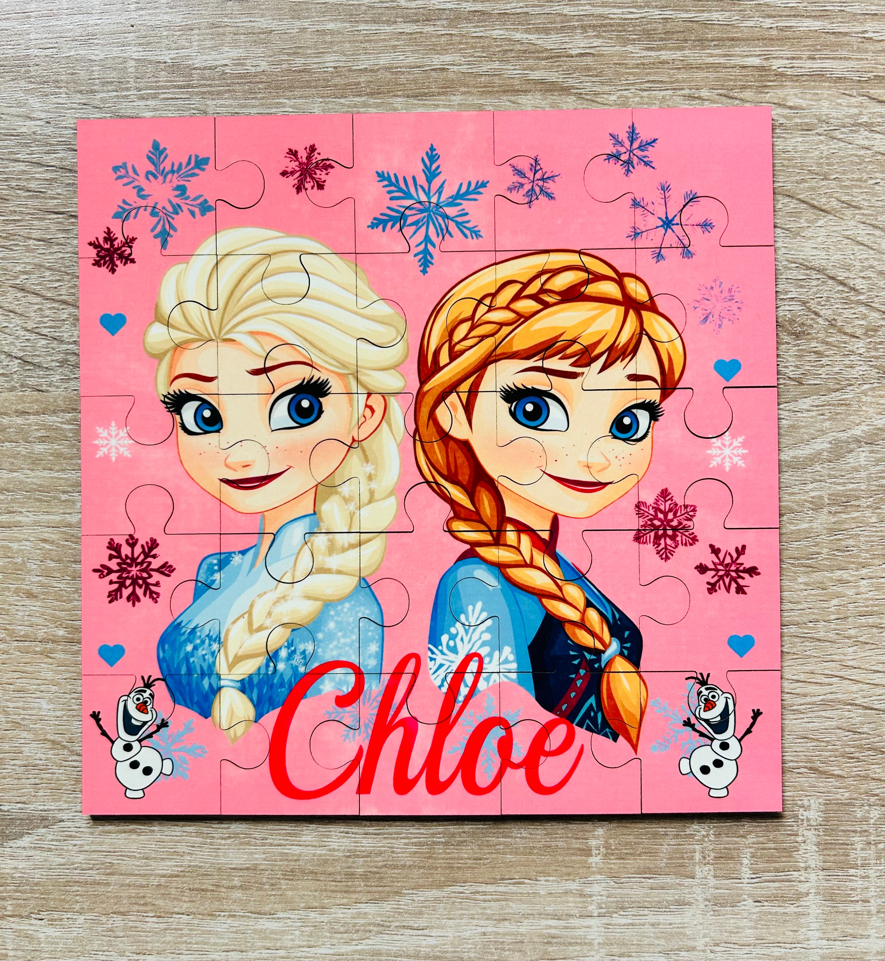 Pony Themed Personalised Jigsaw Puzzle, Children's Custom Jigsaw, 24 Piece Wooden Puzzle, Birthday gift,  Personalised Gift. Heart Shape