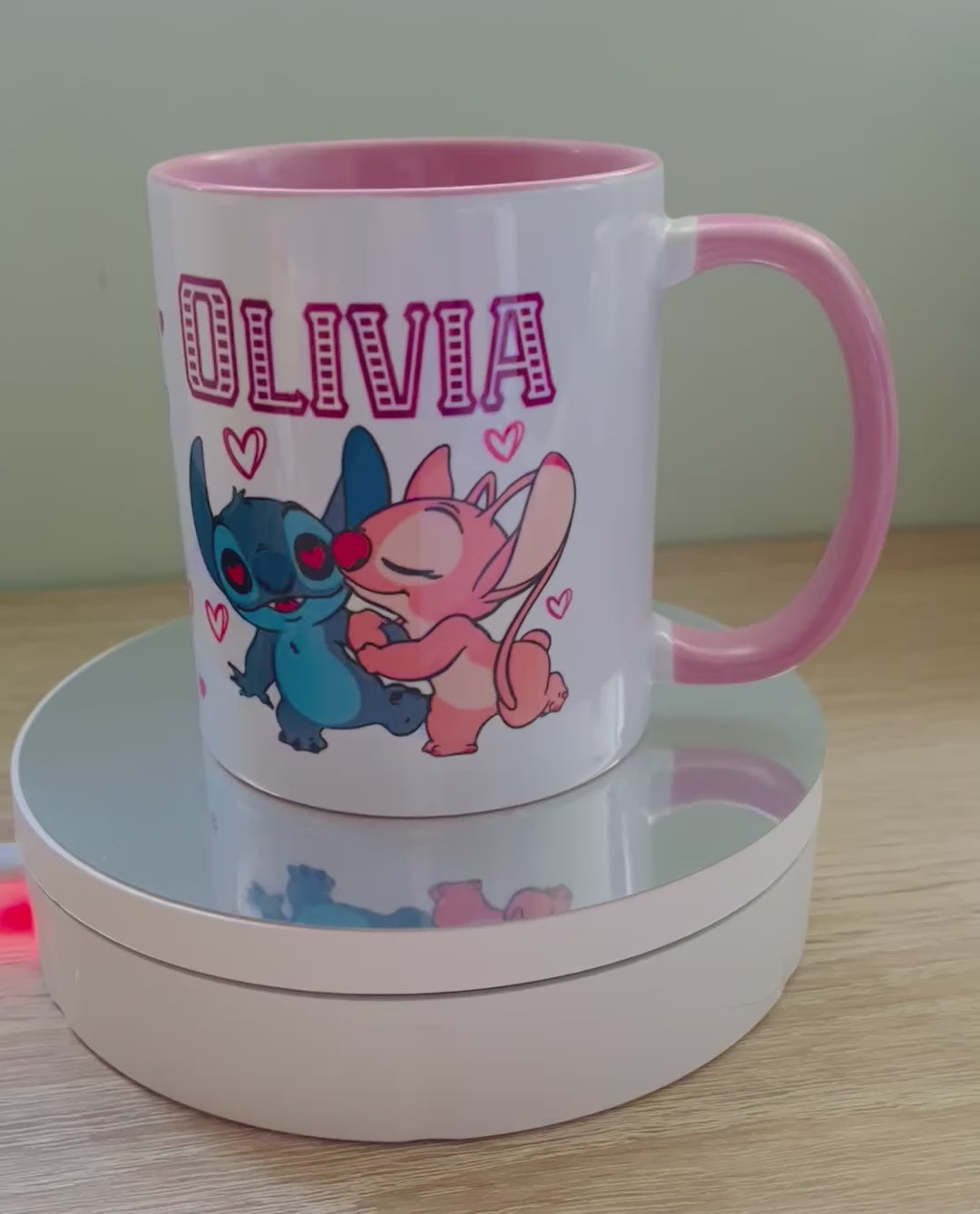 Stitch & Angel Themed Design Personalised Mug, Custom Mug, Customised Coffee Cup, Gift for Friend, Bridesmaid Gift, Tea Lover Gift, Birthday Gift
